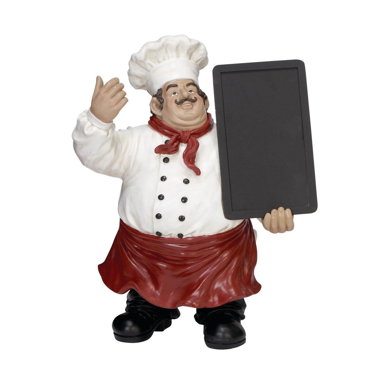 Polystone Chef Decorative Sculpture with Chalkboard - Multi Colored - Roche River Decor