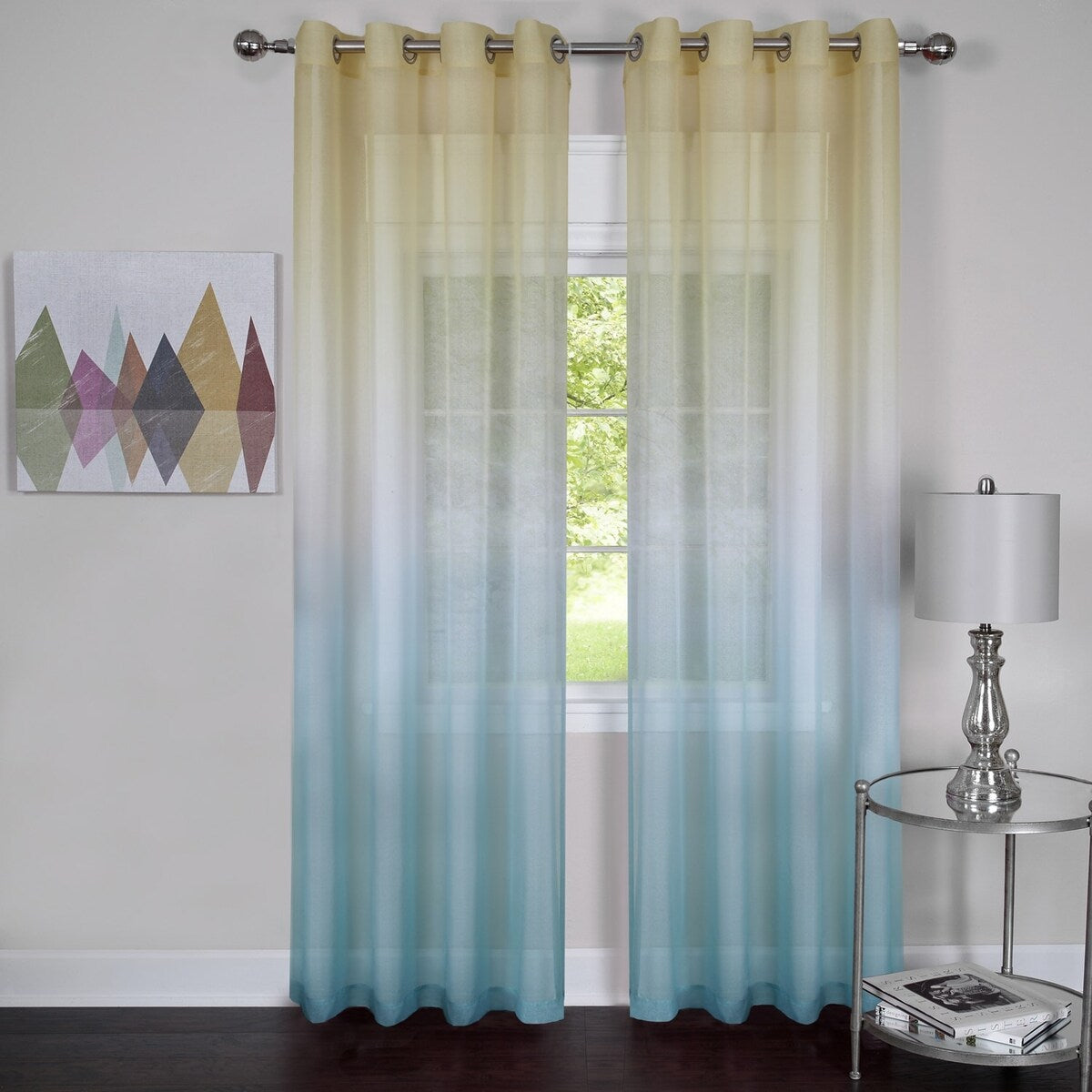 Achim Rainbow Semi-Sheer Grommet Top Curtain Panel