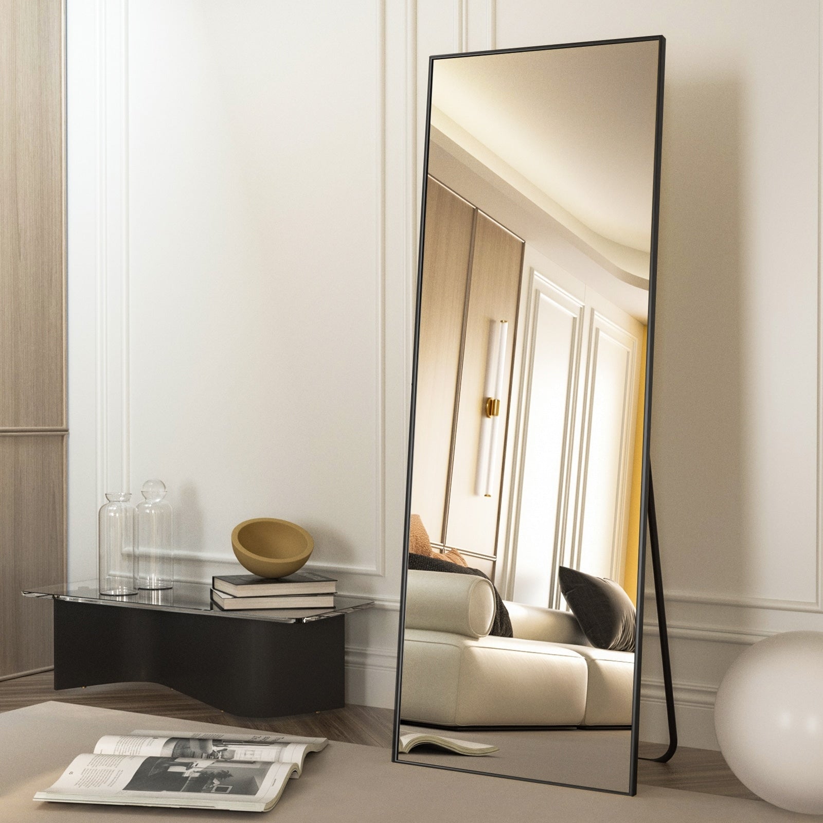 Large Standing Full Length Mirror Wall Decor for Hanging