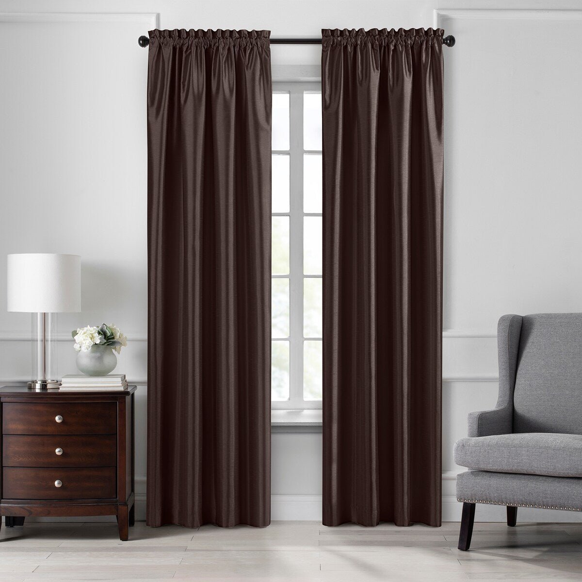 Colette Faux Silk Blackout Window Curtain