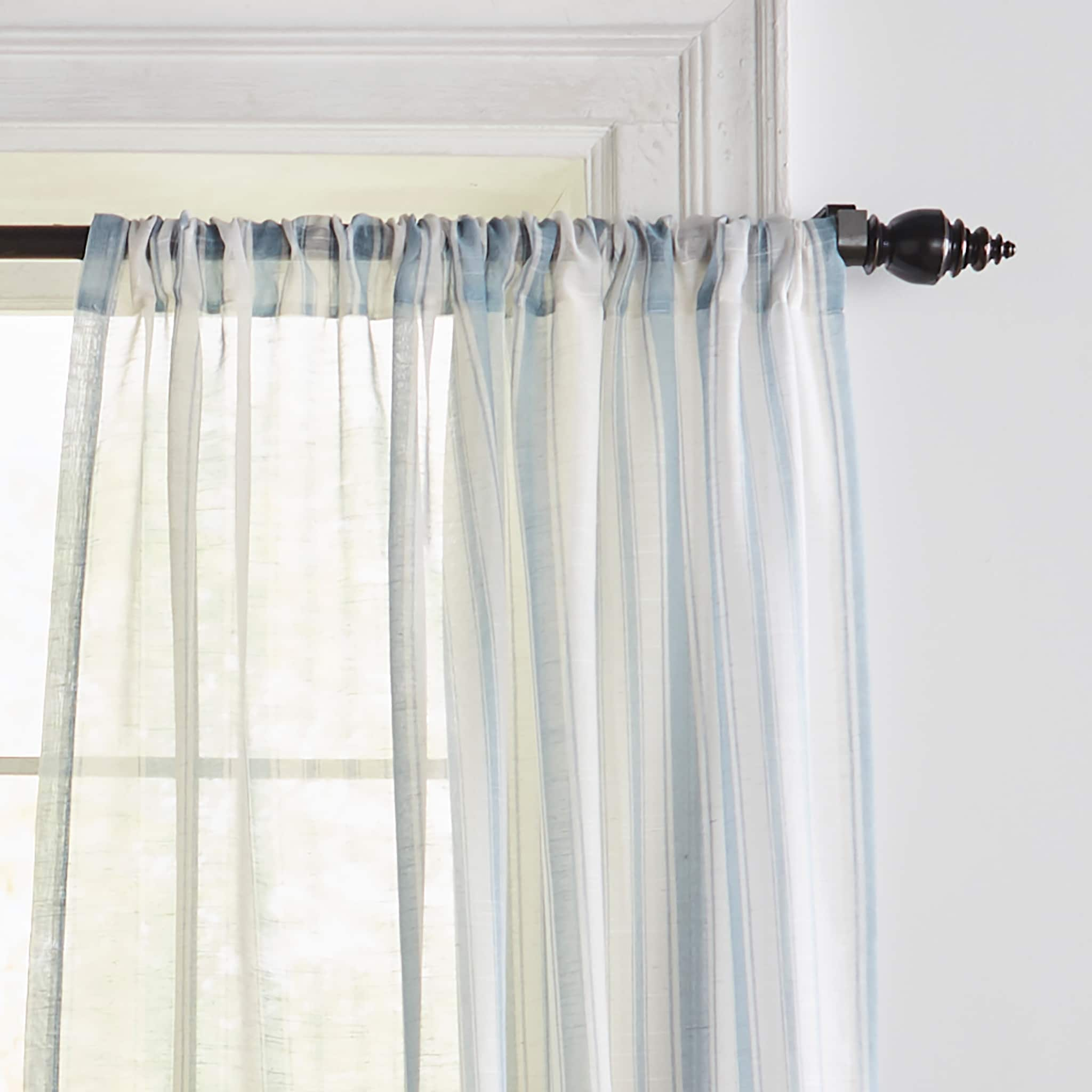 Hampton Stripe Sheer Window Curtain