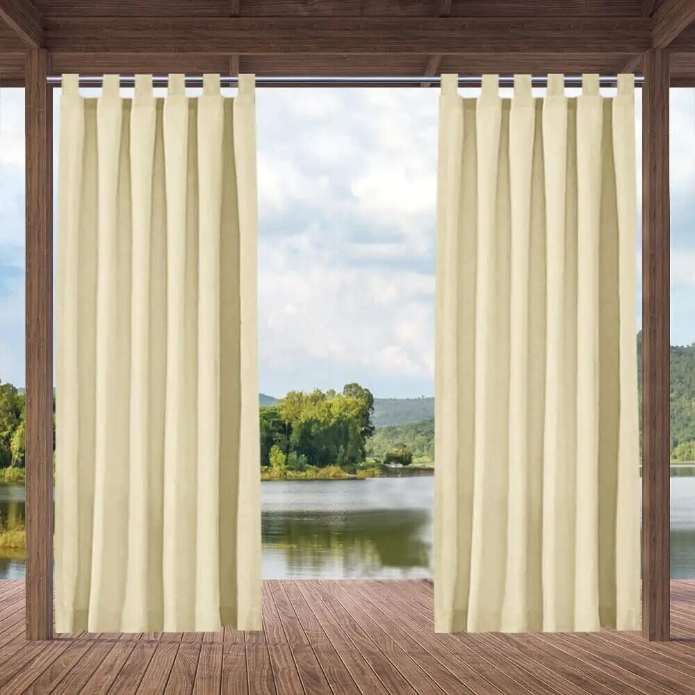 DCP 1 Panel Indoor/Outdoor Blackout Shade Curtain,Dark Grey