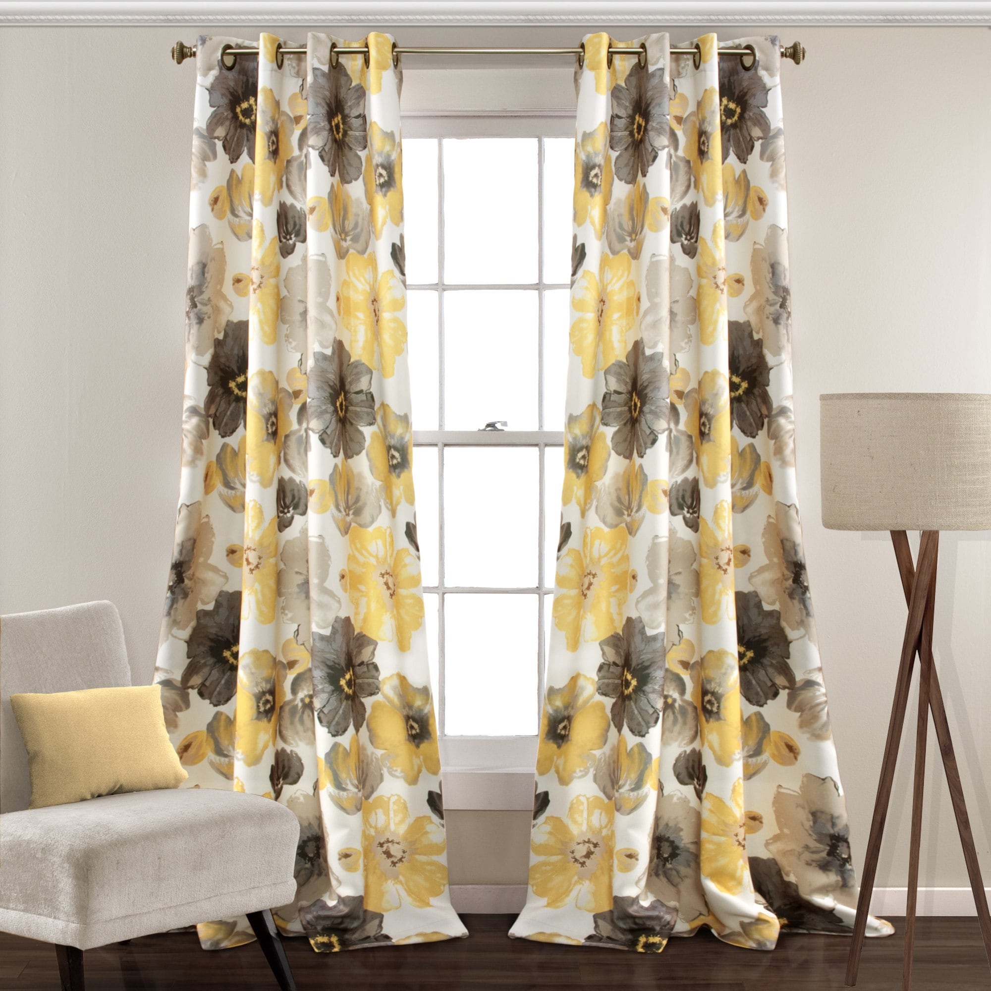 Lush Decor Leah Room Darkening Curtain Panel Pair