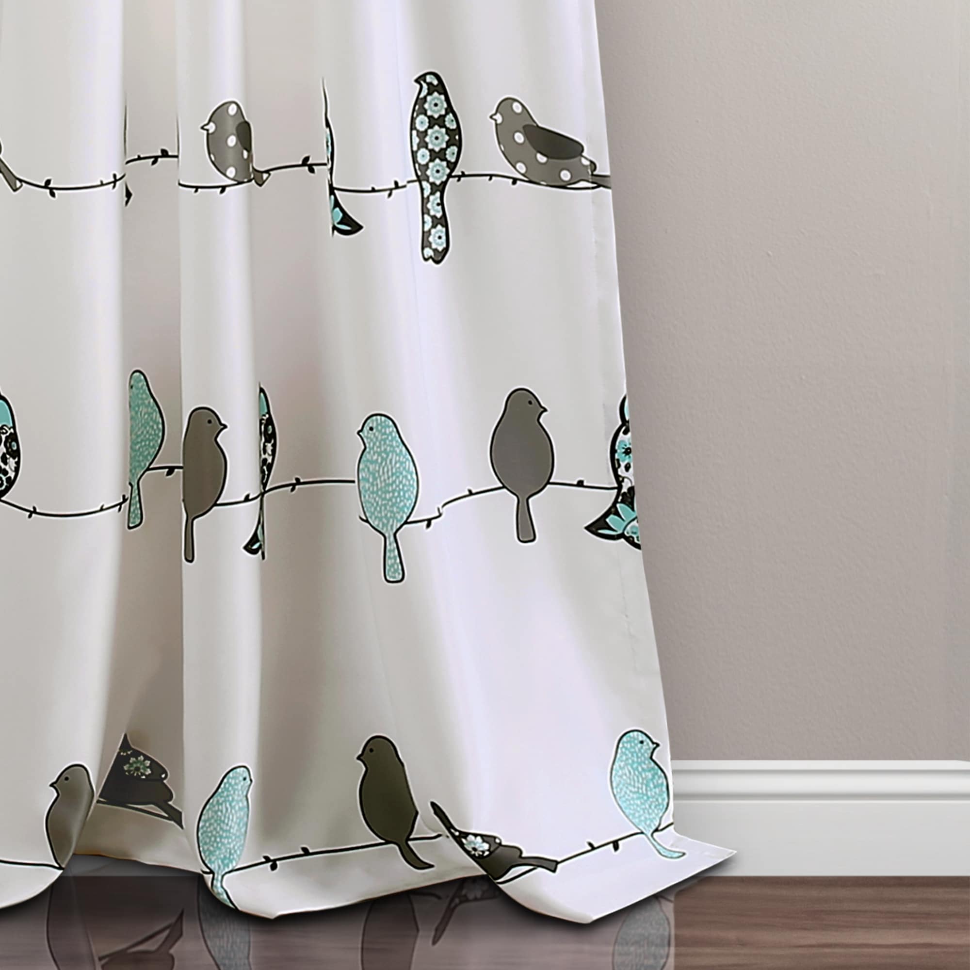 Lush Decor Rowley Birds Room Darkening Curtain Panel Pair