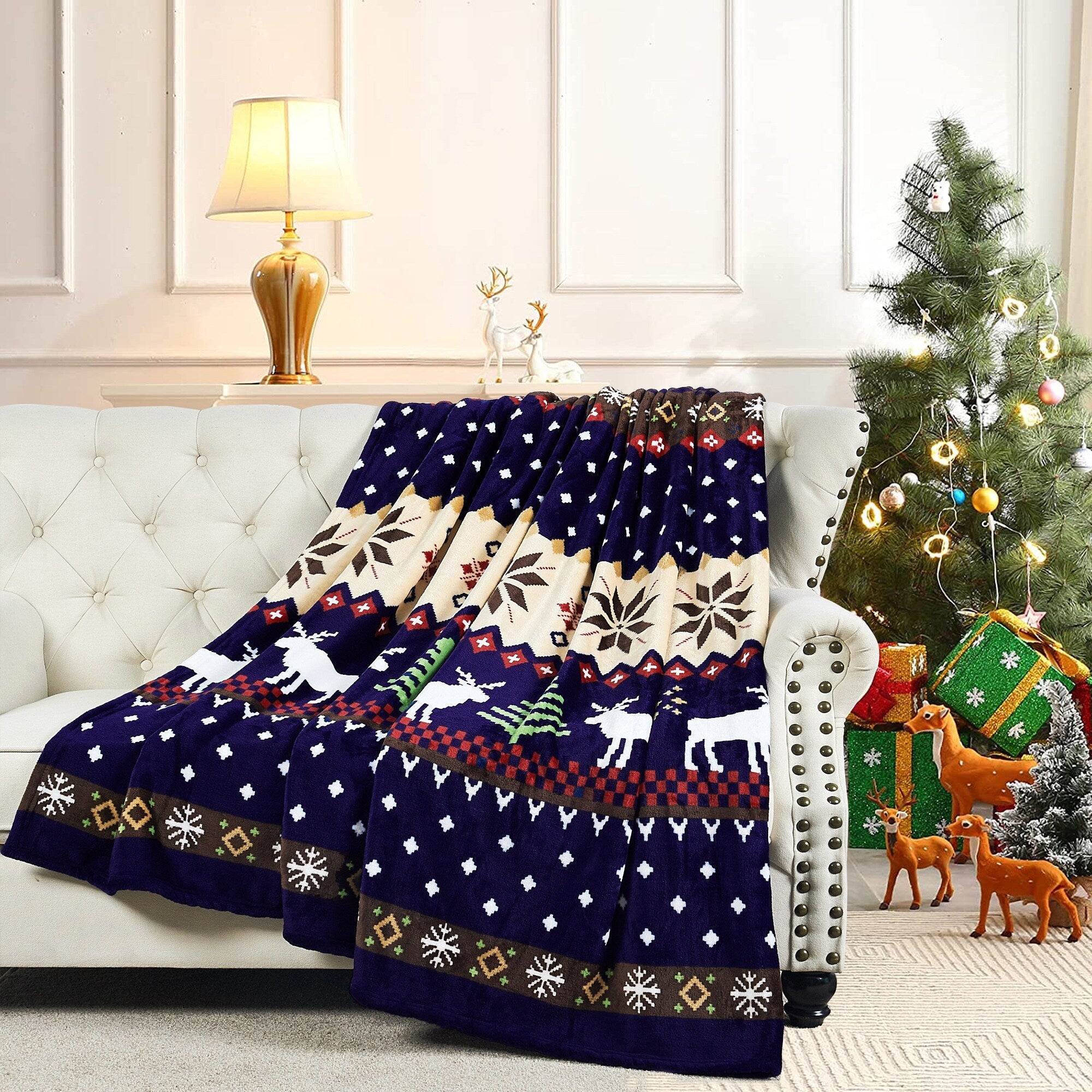 Serenta Printed Christmas Flannel Fleece Blanket