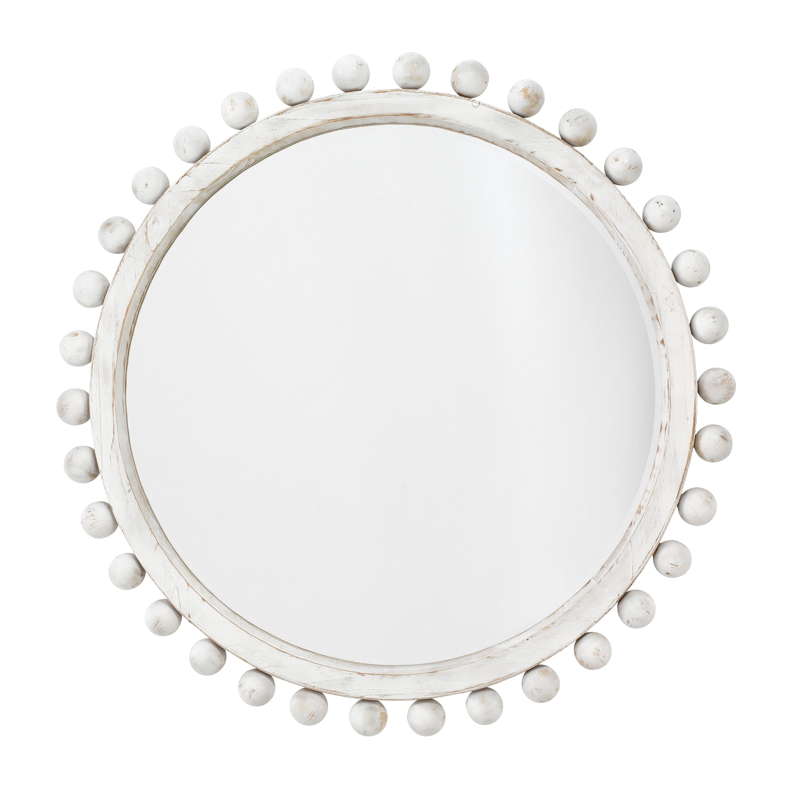 Alden Décor Orion Round Wood Mirror, Natural