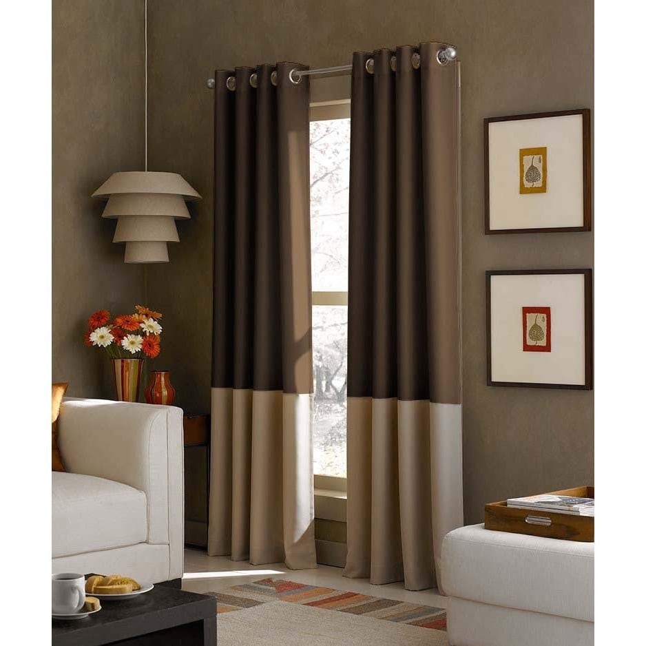 Kendall Color Block Grommet Curtain Panel