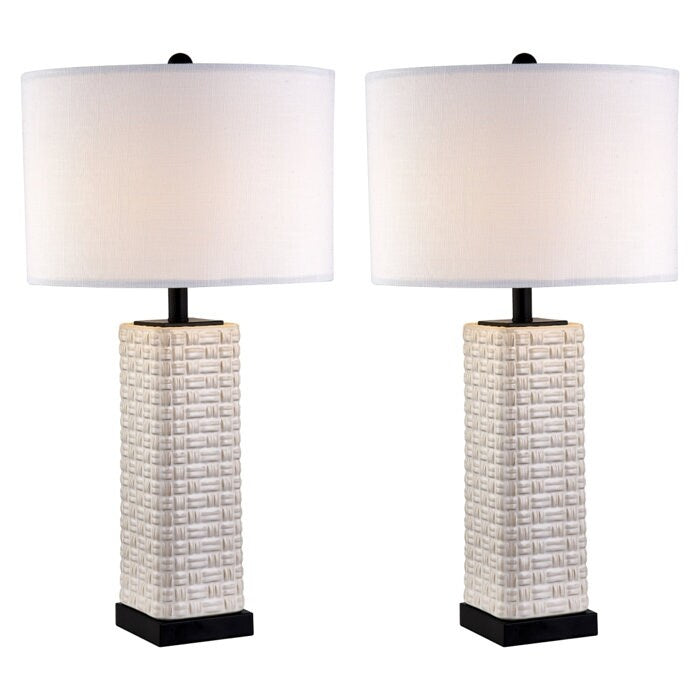 Ceramic USB Table Lamp Set