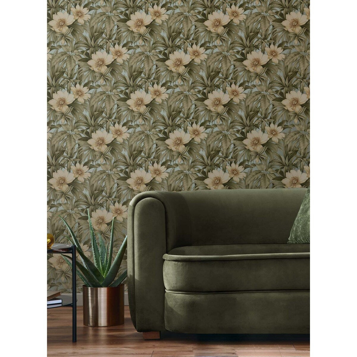 Seabrook Designs Rawlings Floral Unpasted Wallpaper