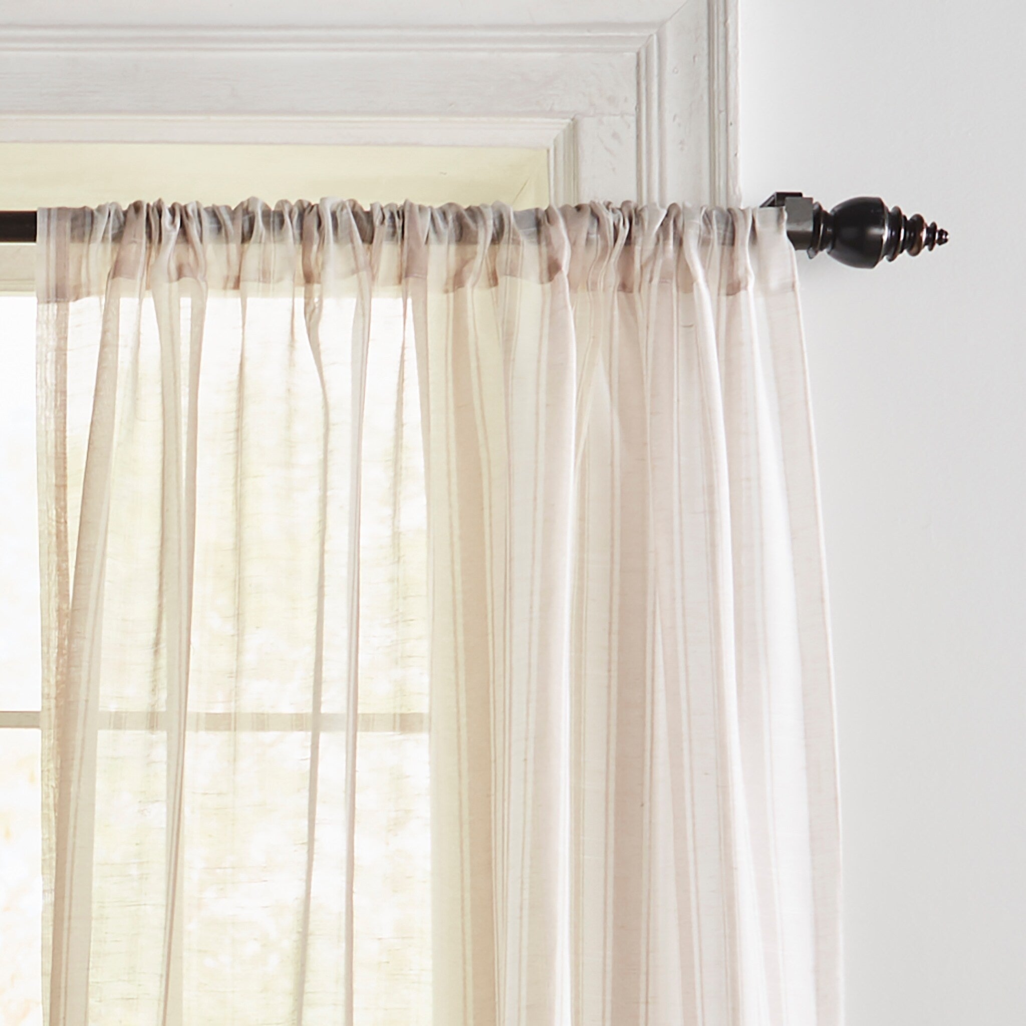 Hampton Stripe Sheer Window Curtain