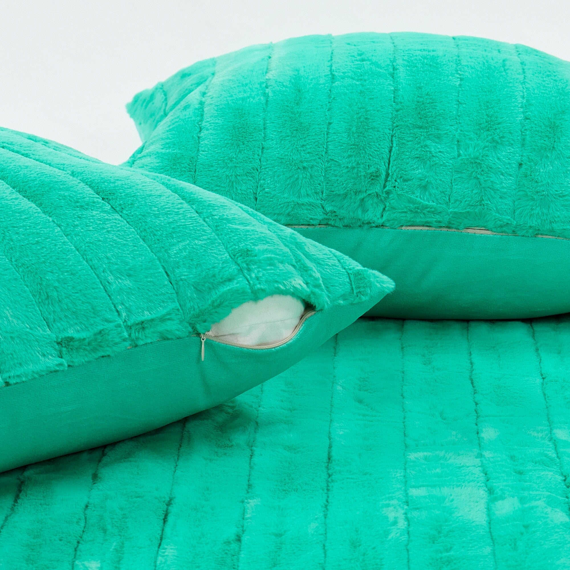 FakeFur Throw & 2 Pillow Shell Combo Set