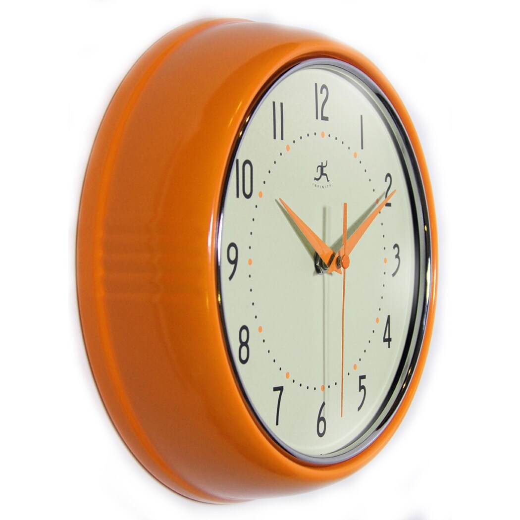 Round Retro Kitchen Wall Clock by Infinity Instruments