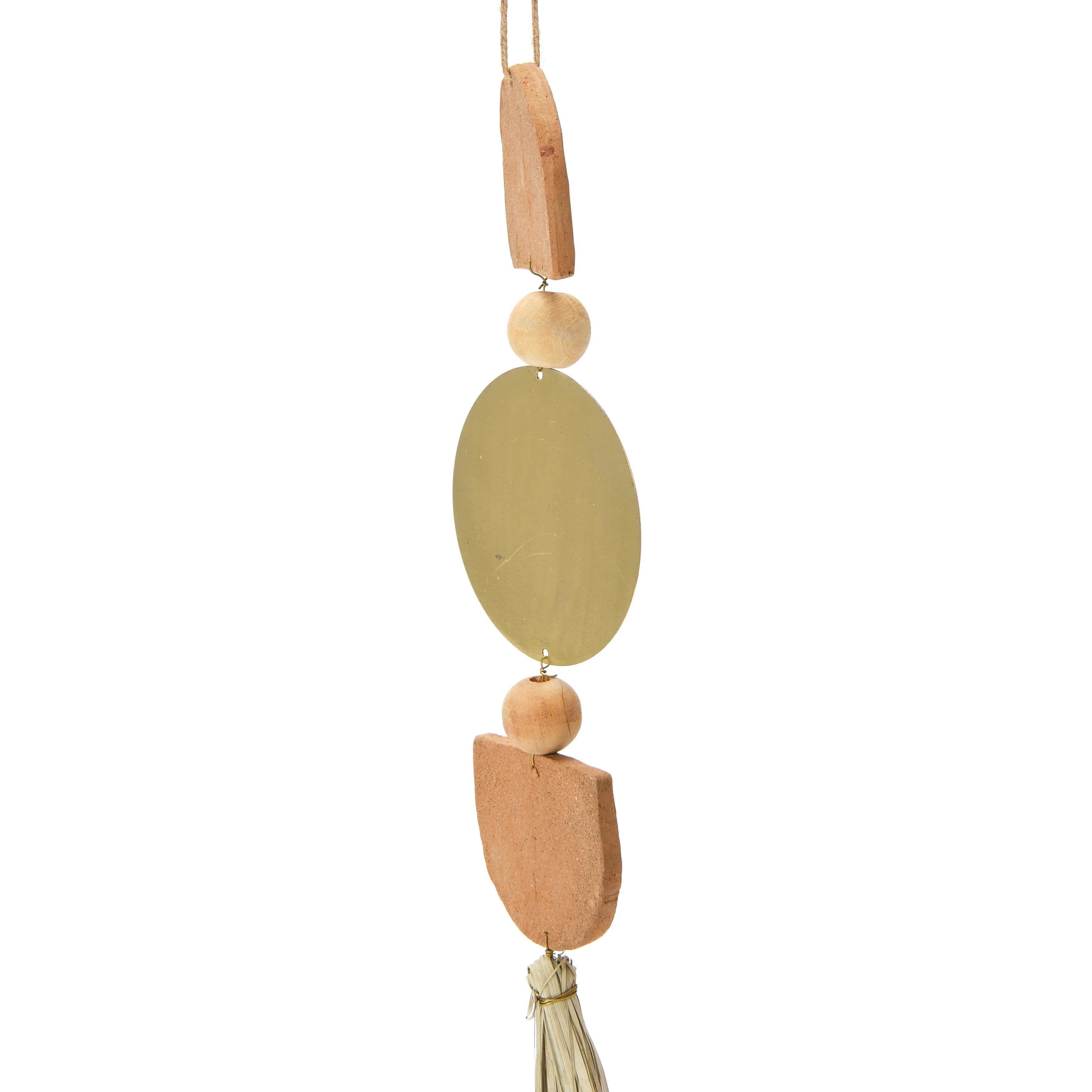 Metal & Terracotta Hanging Ornament