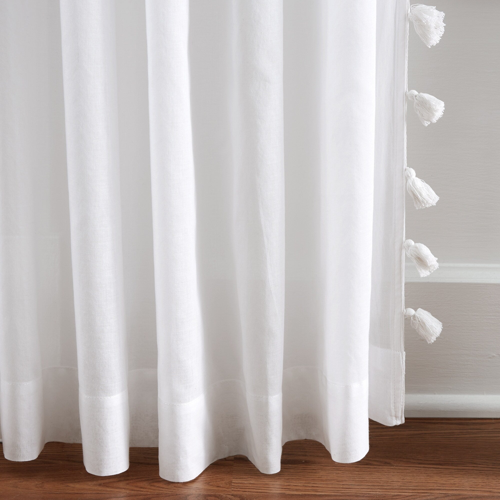 Bianca Semi-Sheer Window Curtain with Tassels