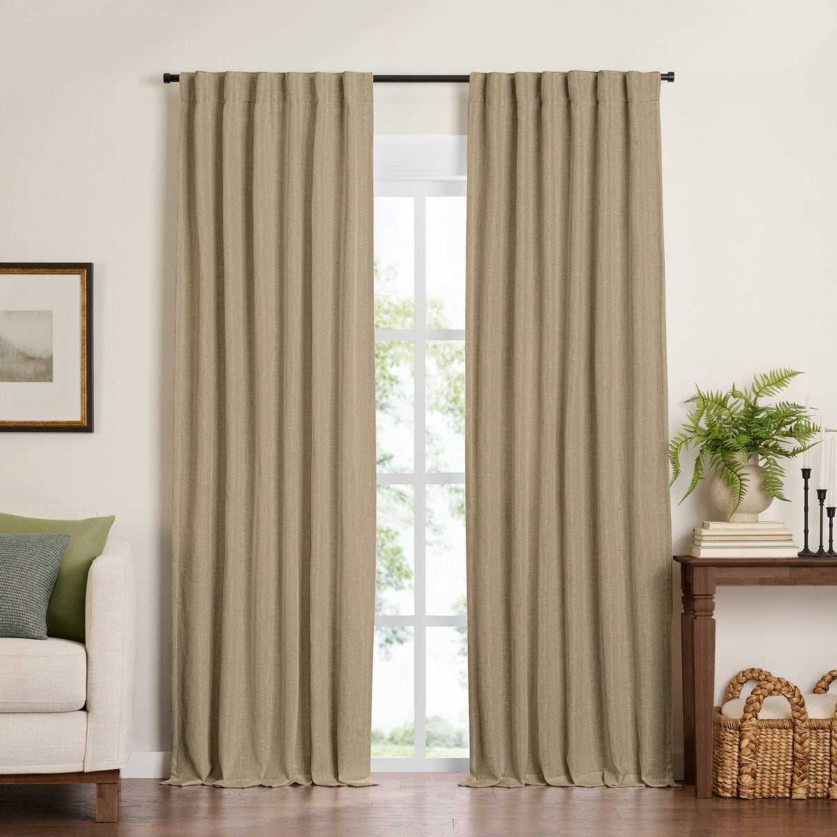 Harrow Solid Texture Blackout Window Single Curtain Panel