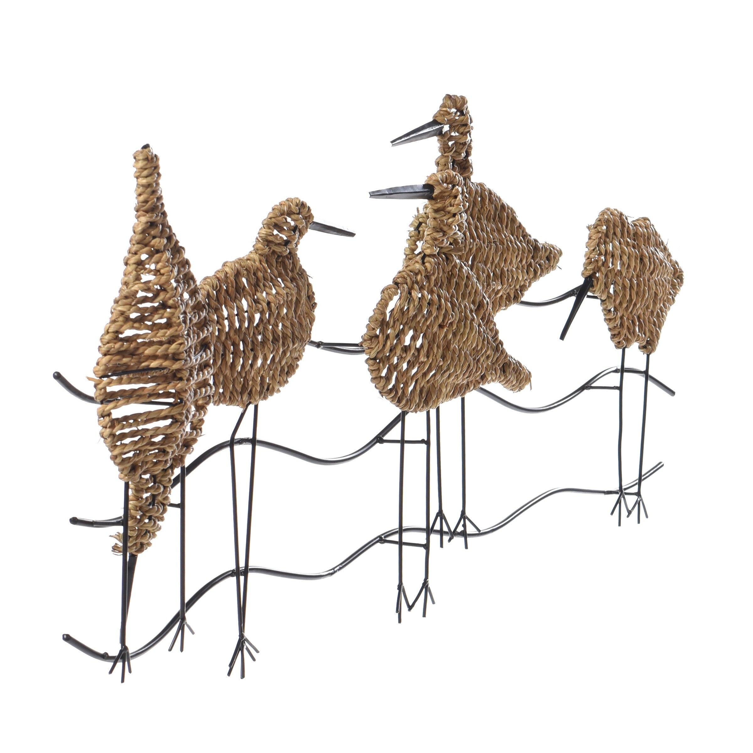 StyleCraft Flock of Birds Natural Woven Seagrass Wall Art