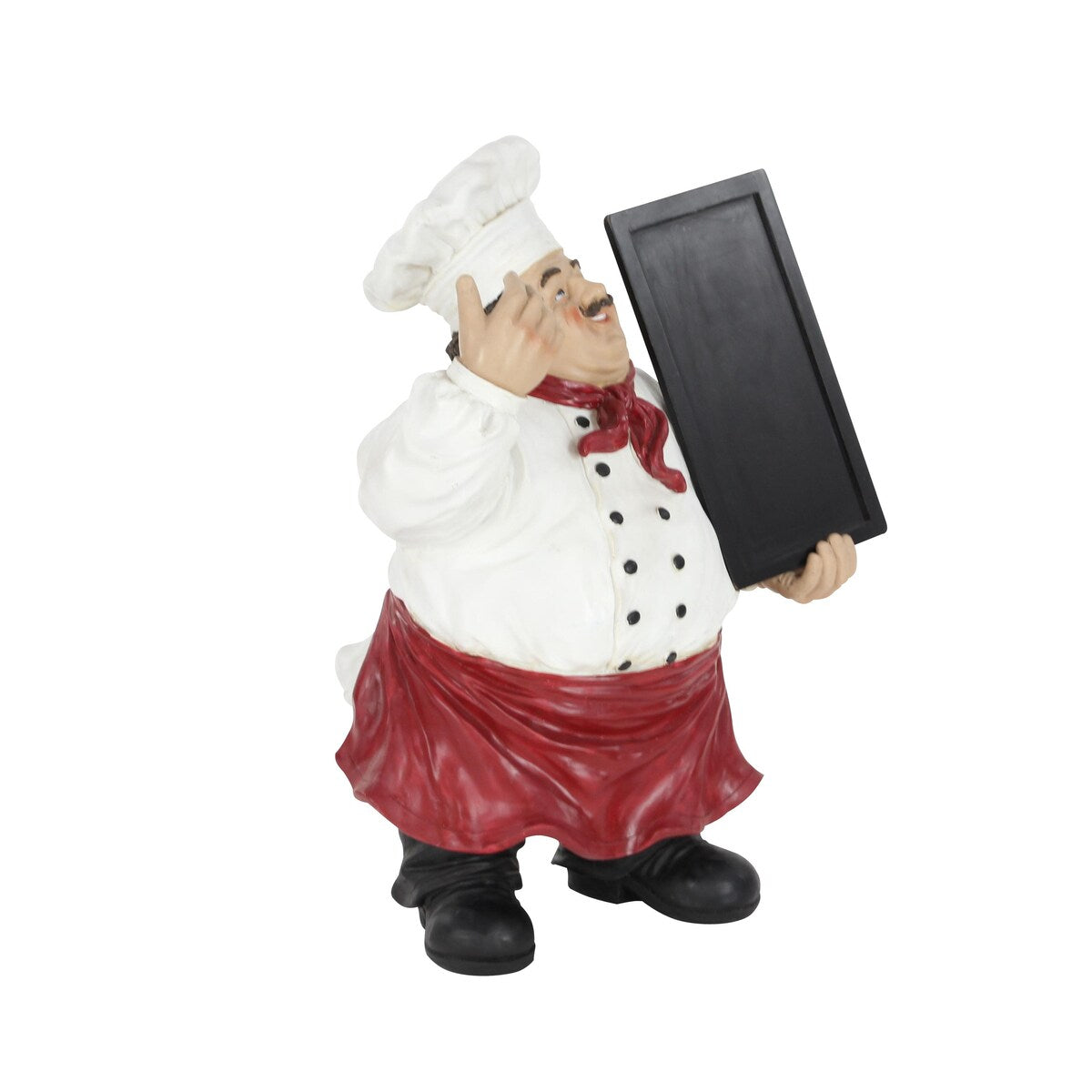 Polystone Chef Decorative Sculpture with Chalkboard - Multi Colored - Roche River Decor