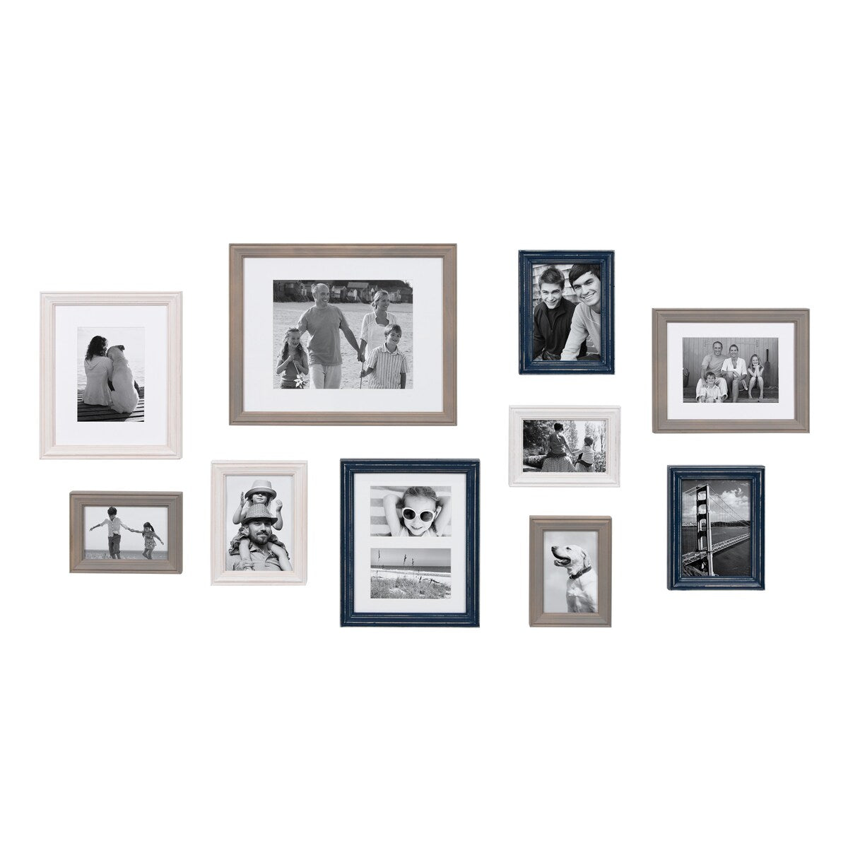 Kate and Laurel Bordeaux 10-piece Wood Gallery Wall Picture Frame Set