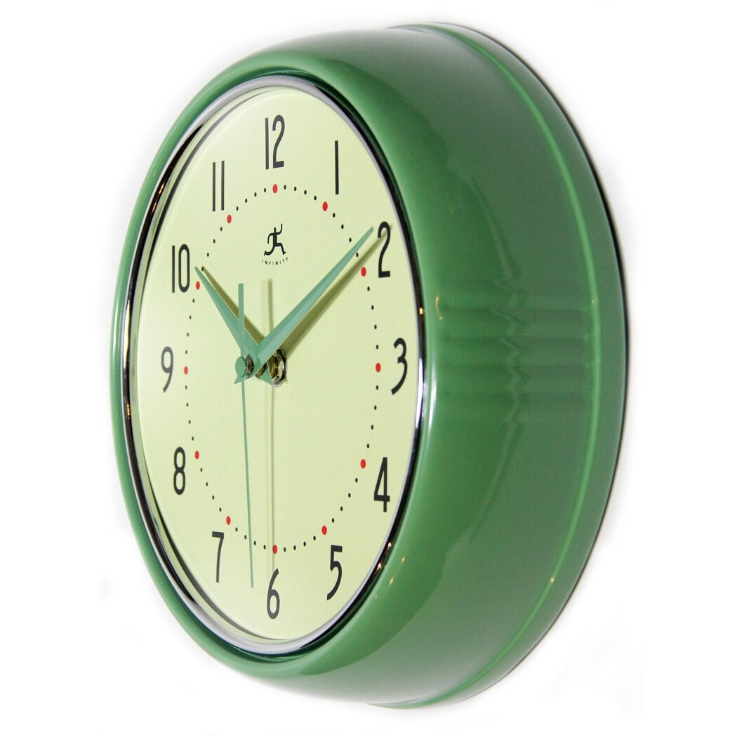 Round Retro Kitchen Wall Clock by Infinity Instruments