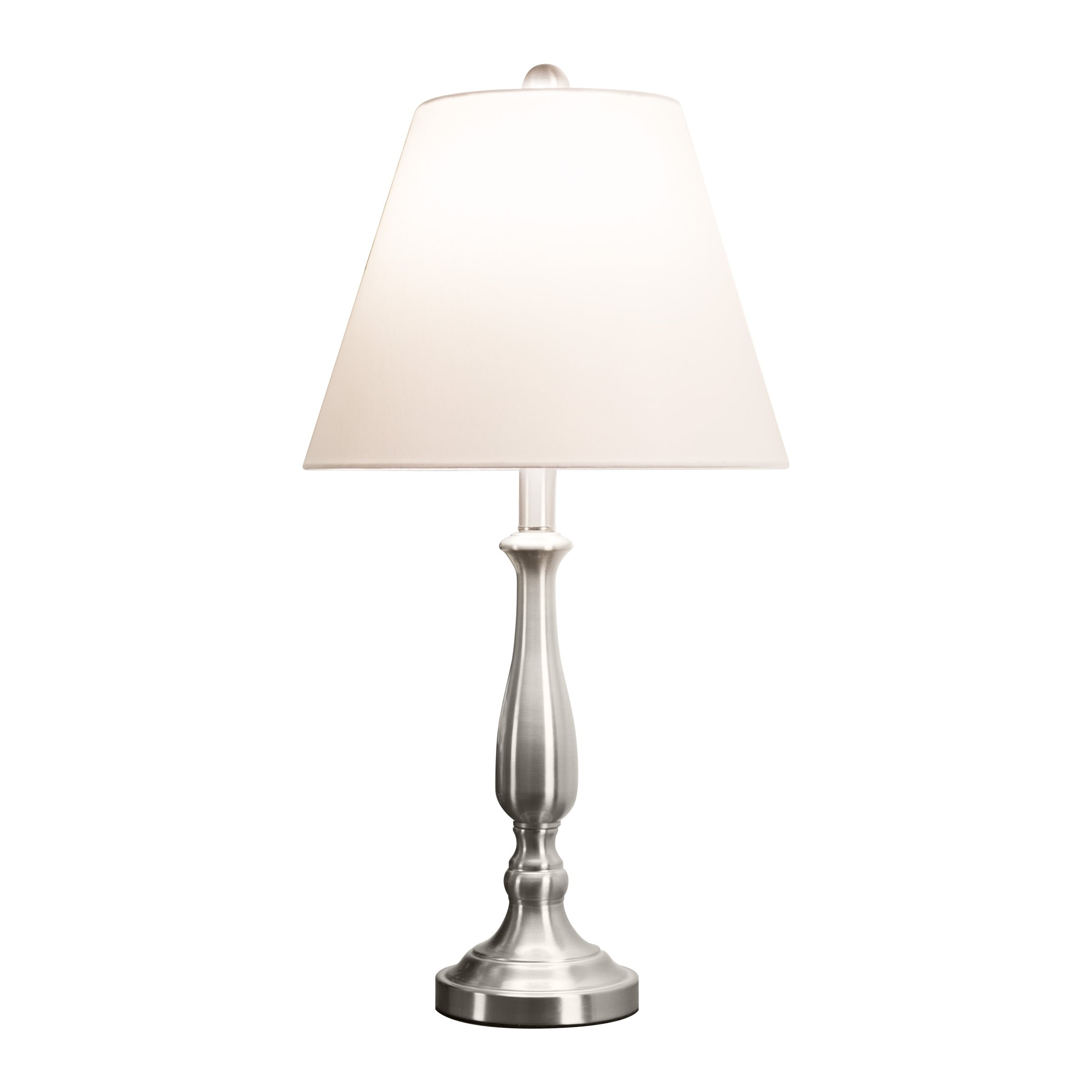 Windsor Home Set of 2 Brushed Steel Table Lamps - Set of 2