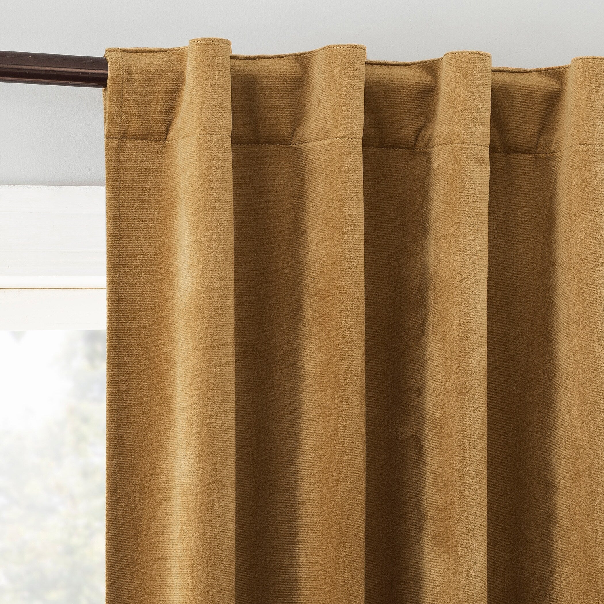 Sun Zero Amherst Velvet Noise Reducing Thermal Extreme Total Blackout Back Tab Curtain Panel, Single Panel