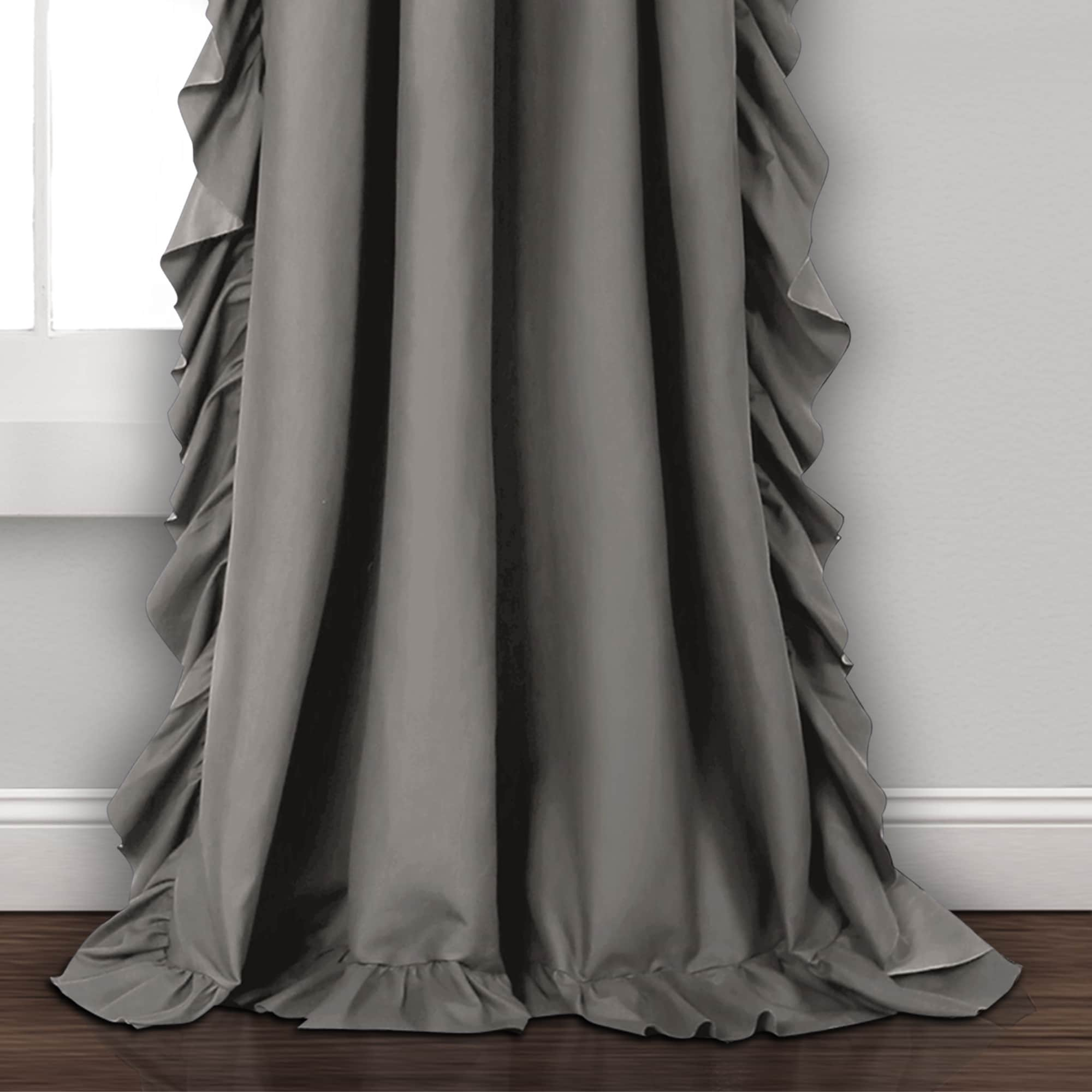 The Gray Barn Gila Ruffled Edge Curtain Panel Pair