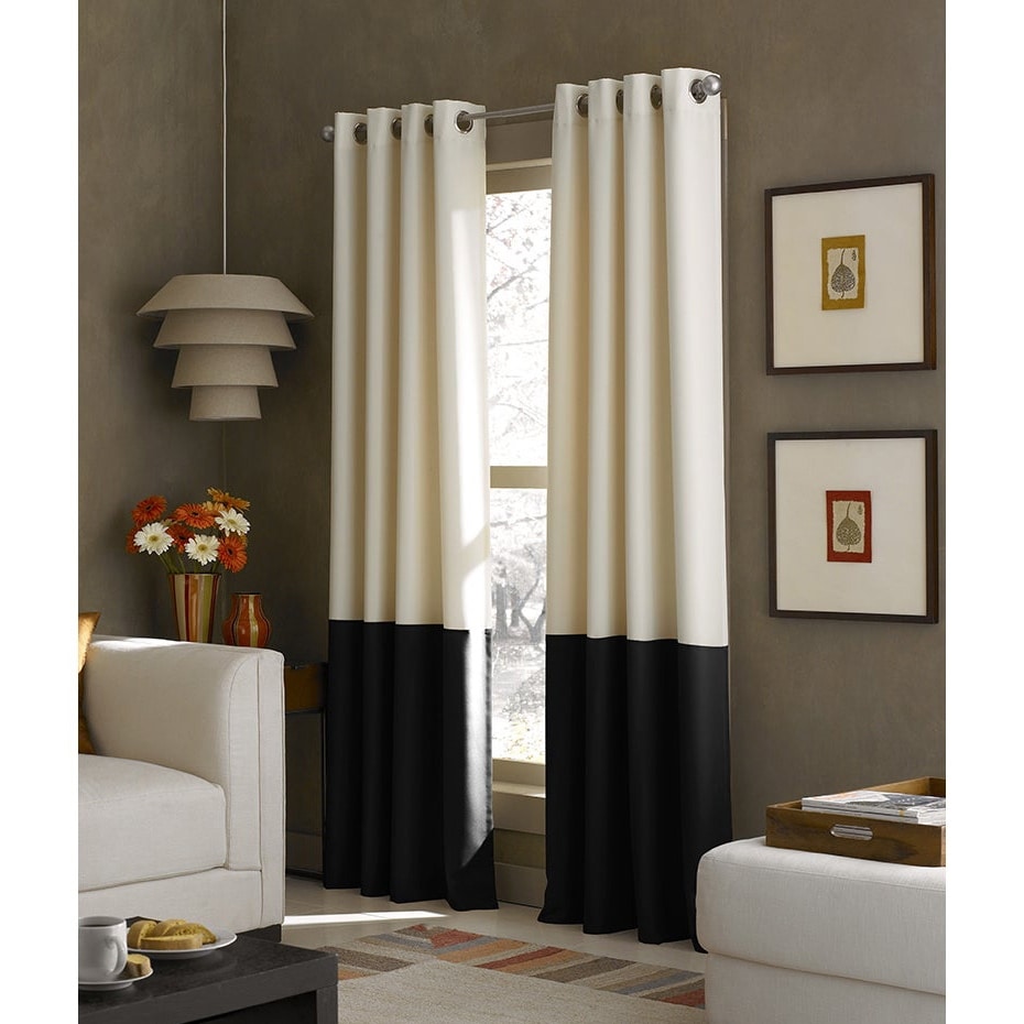 Kendall Color Block Grommet Curtain Panel