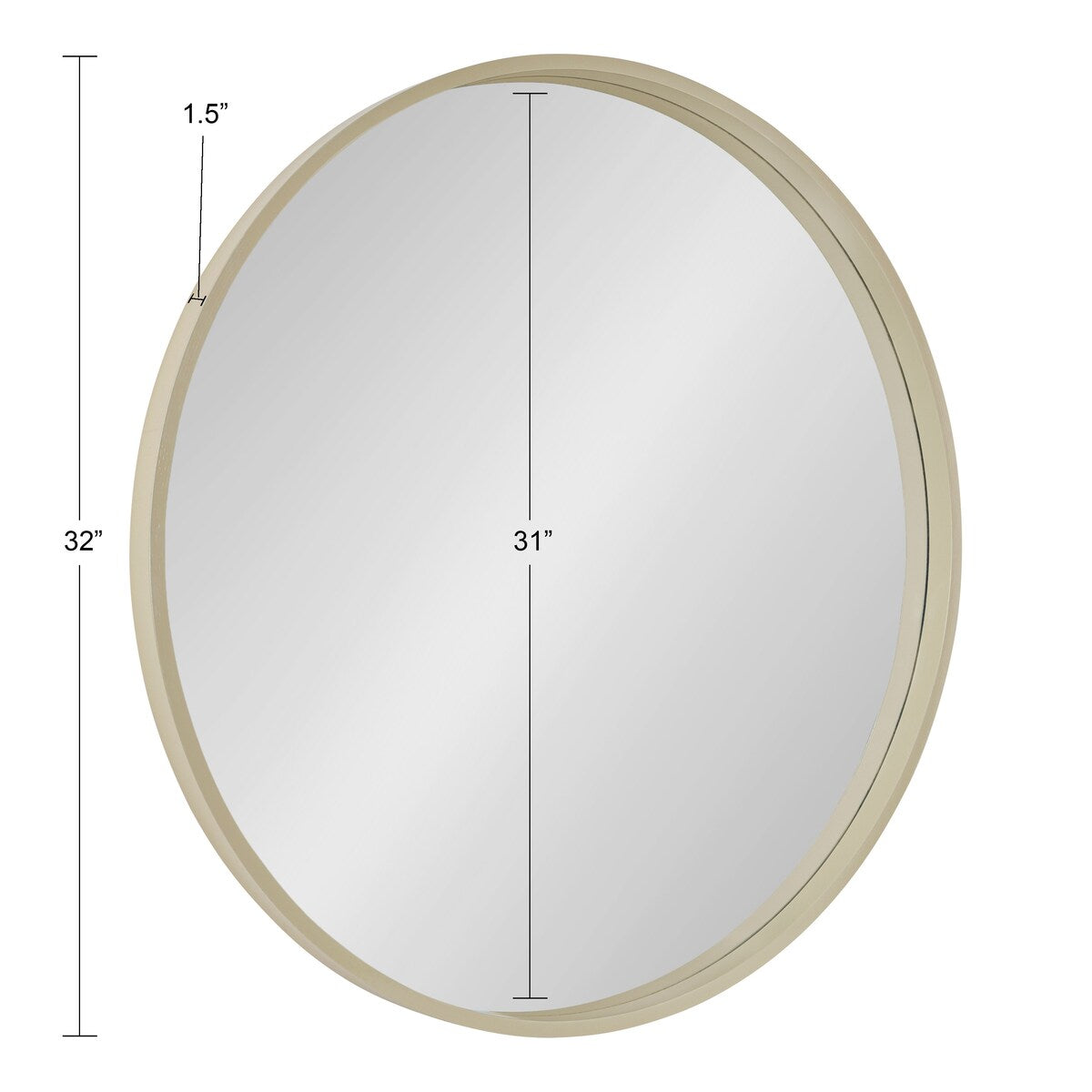 Kate and Laurel Travis Round Wood Accent Wall Mirror