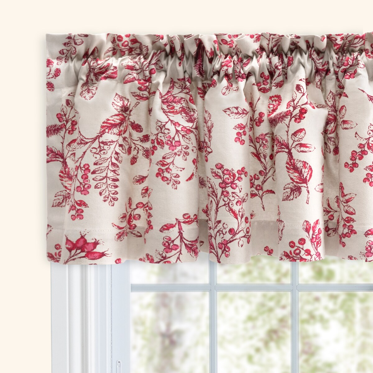 Waverly Gardens Tailored Panel Pair with tiebacks or Tailored Valance