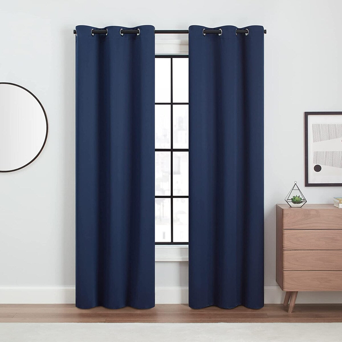 Eclipse Aldera Solid Tripleweave Thermal Blackout Grommet Curtains (2 Panels)