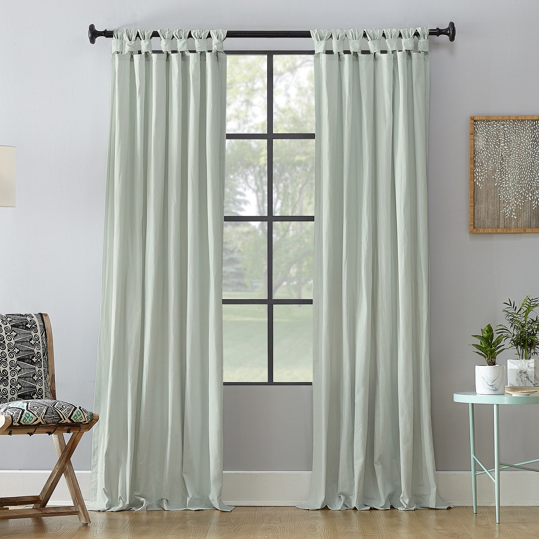 Archaeo Washed Cotton Twist Tab Curtain, Single Panel