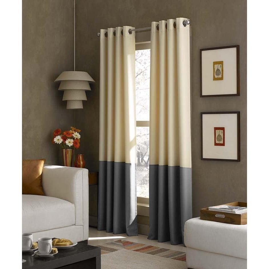 Kendall Color Block Grommet Curtain Panel