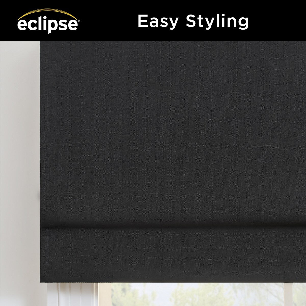 Eclipse Kylie Solid 100% Total Blackout Cordless Roman Shade