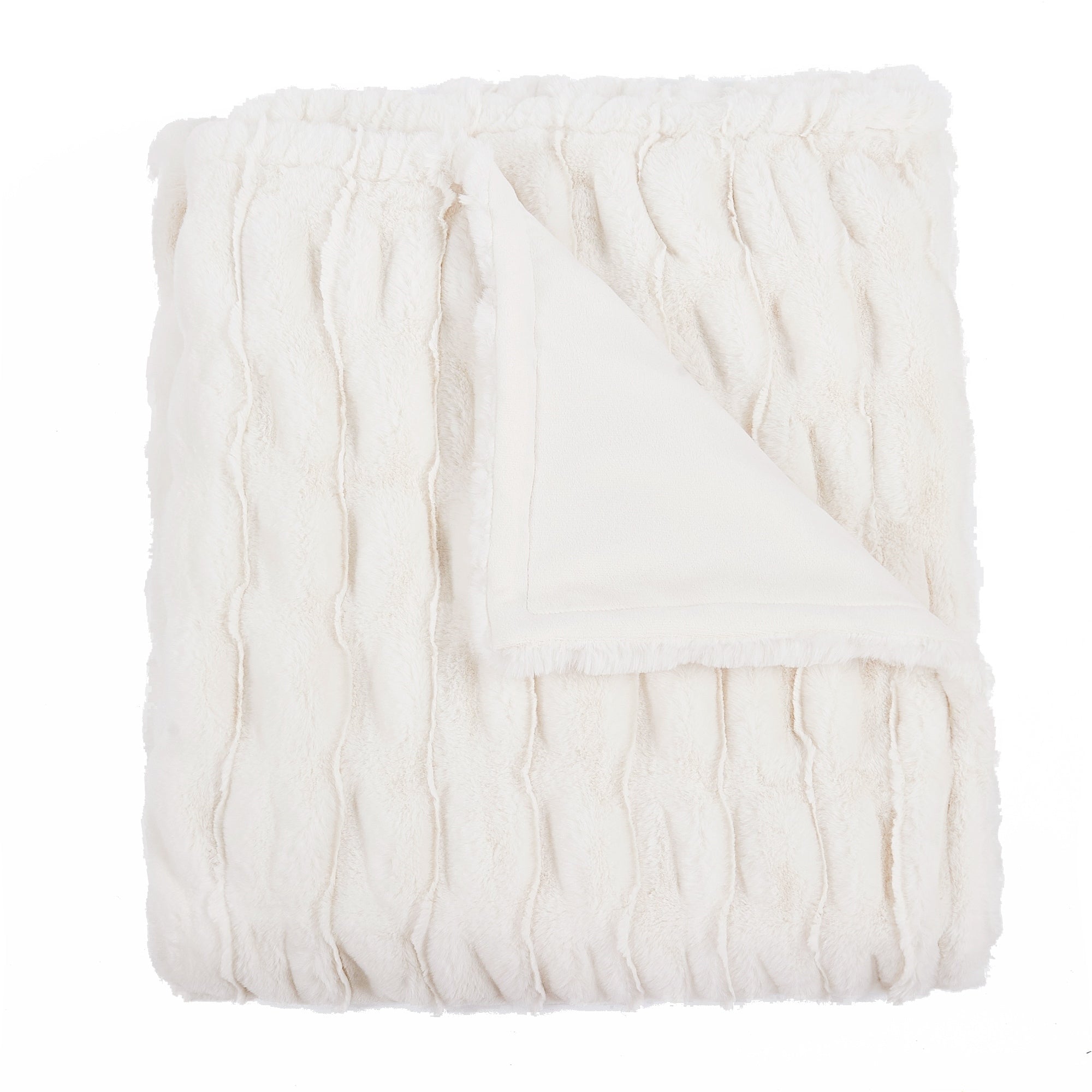 Home Soft Things Stretchy Solid Color FauxFur Throw Cozy Soft Blanket