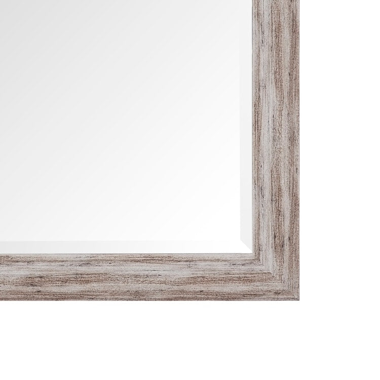 Rustic Full-Length Floor Mirror - 66 x 32 Rectangular Wood Frame Full Body Mirror for Living room, Bedroom