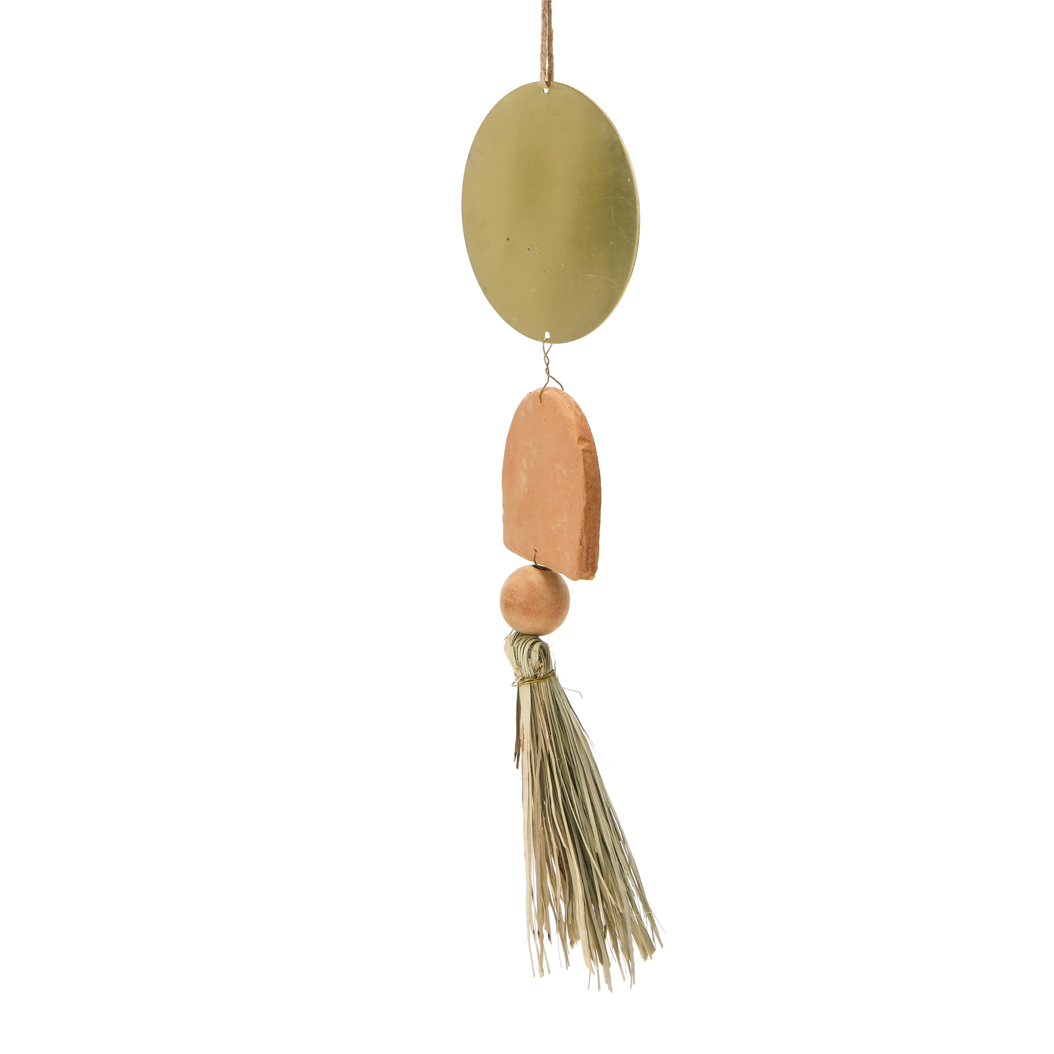 Metal & Terracotta Hanging Ornament