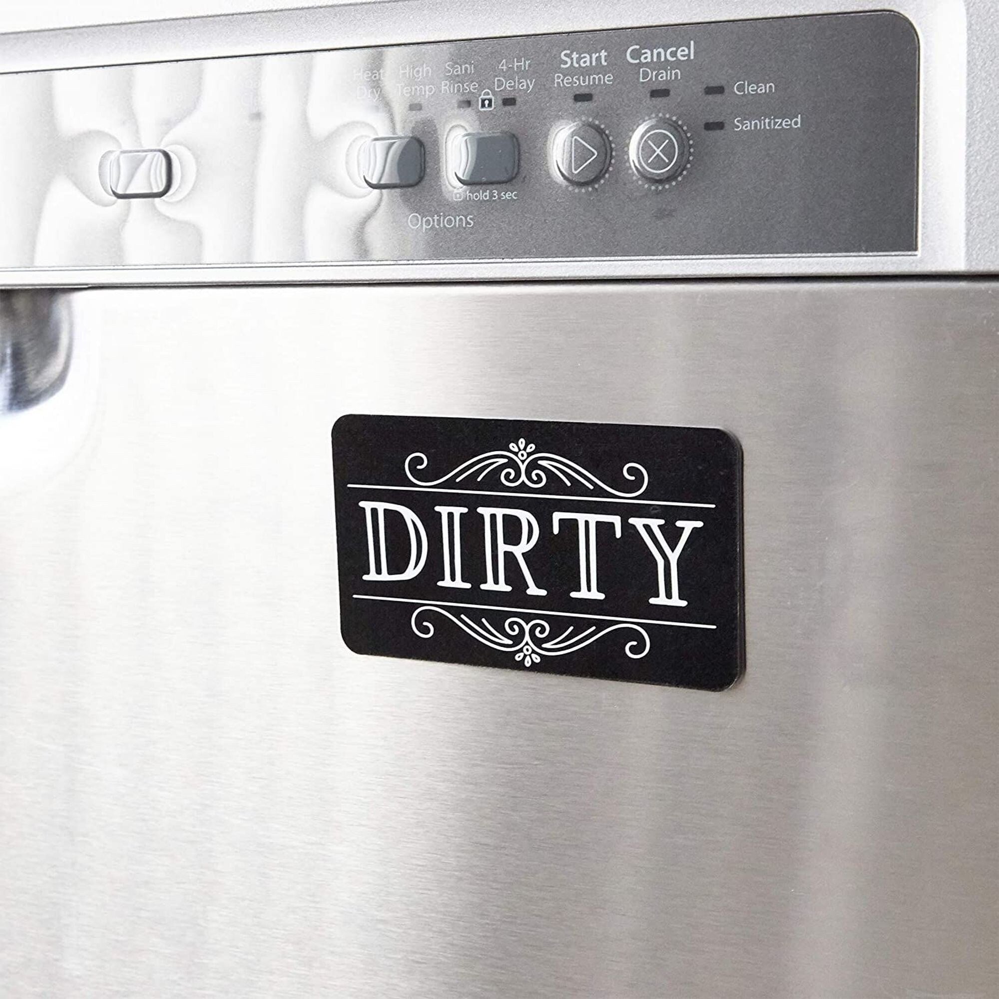 Dirty Clean Dishwasher Magnet (3.5 x 2 Inches)