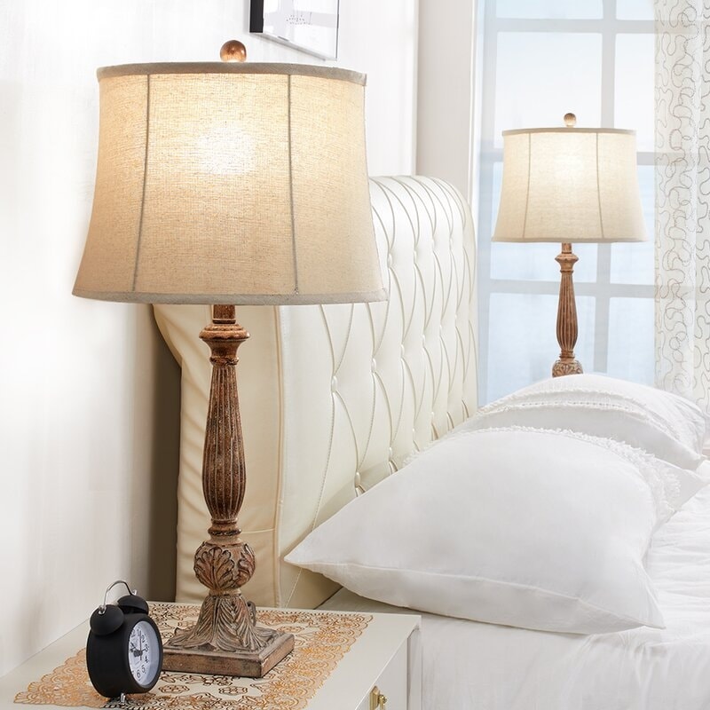 27.5 Brown Table Lamp Set (Set of 2)