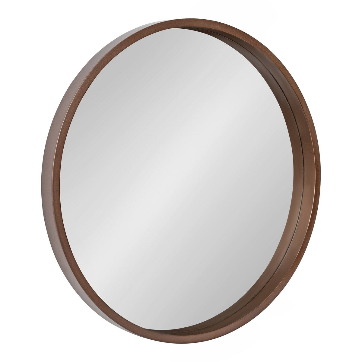 Kate and Laurel Travis Round Wood Accent Wall Mirror