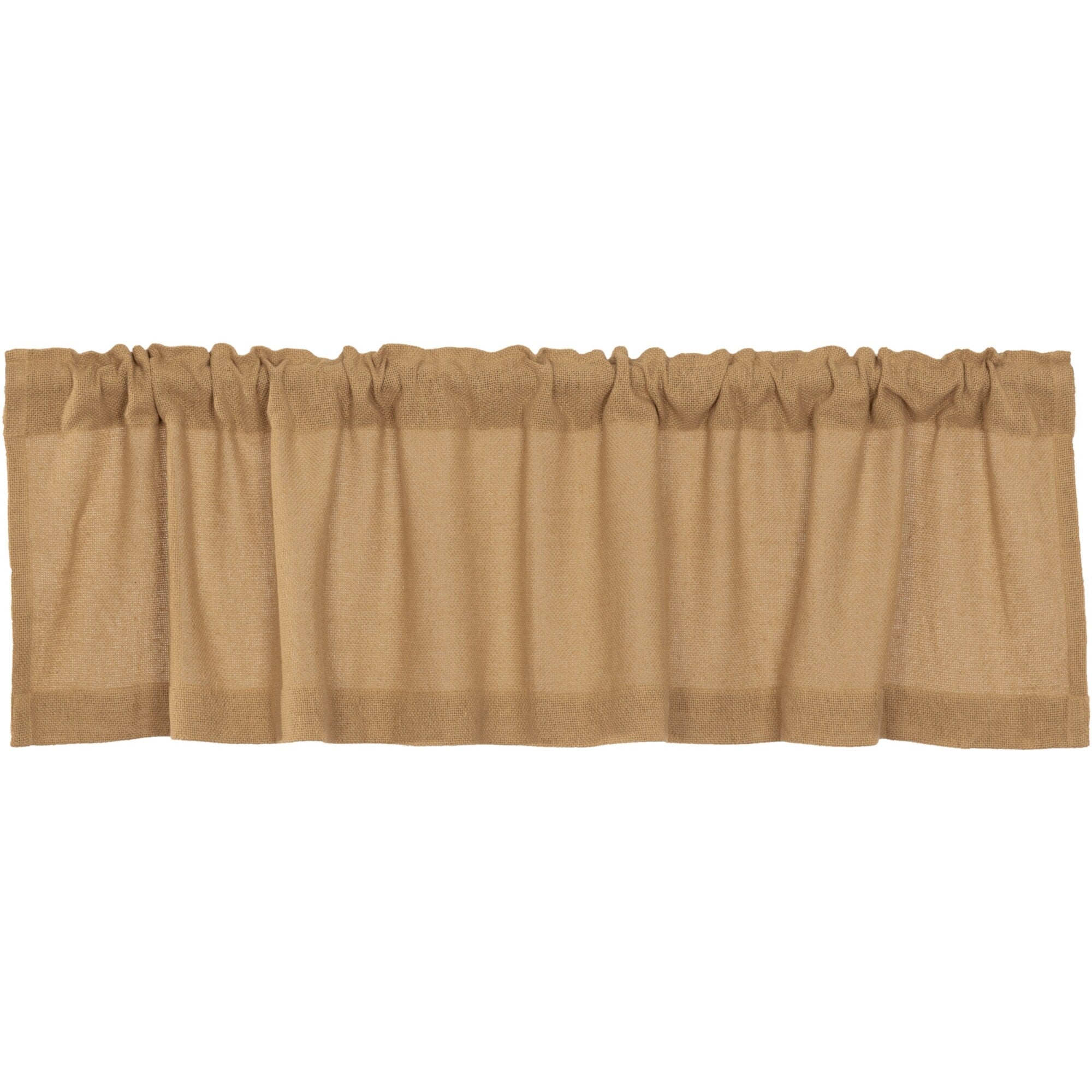 Farmhouse Kitchen Curtains VHC Cotton Burlap Valance Rod Pocket Solid Color