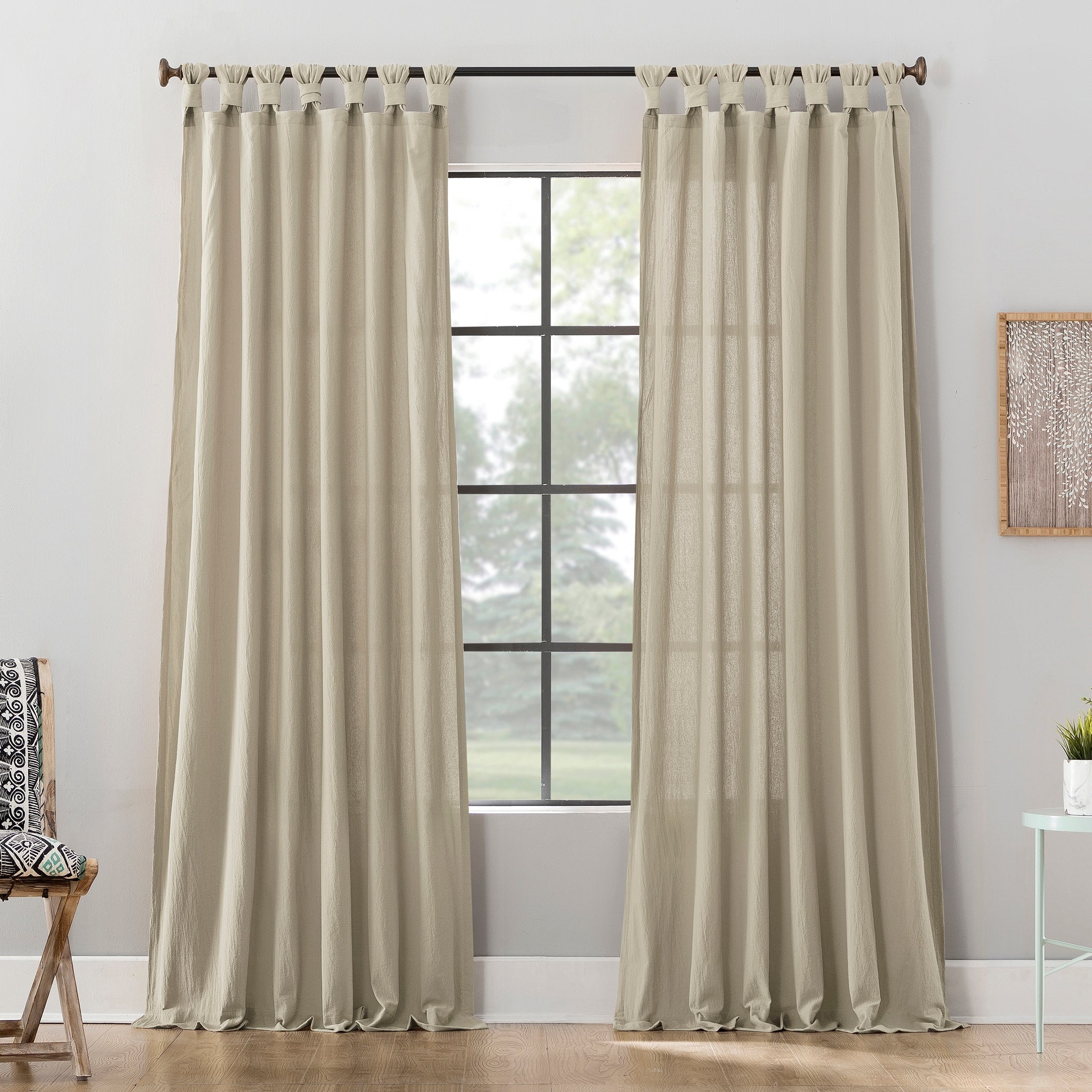 Archaeo Washed Cotton Twist Tab Curtain, Single Panel