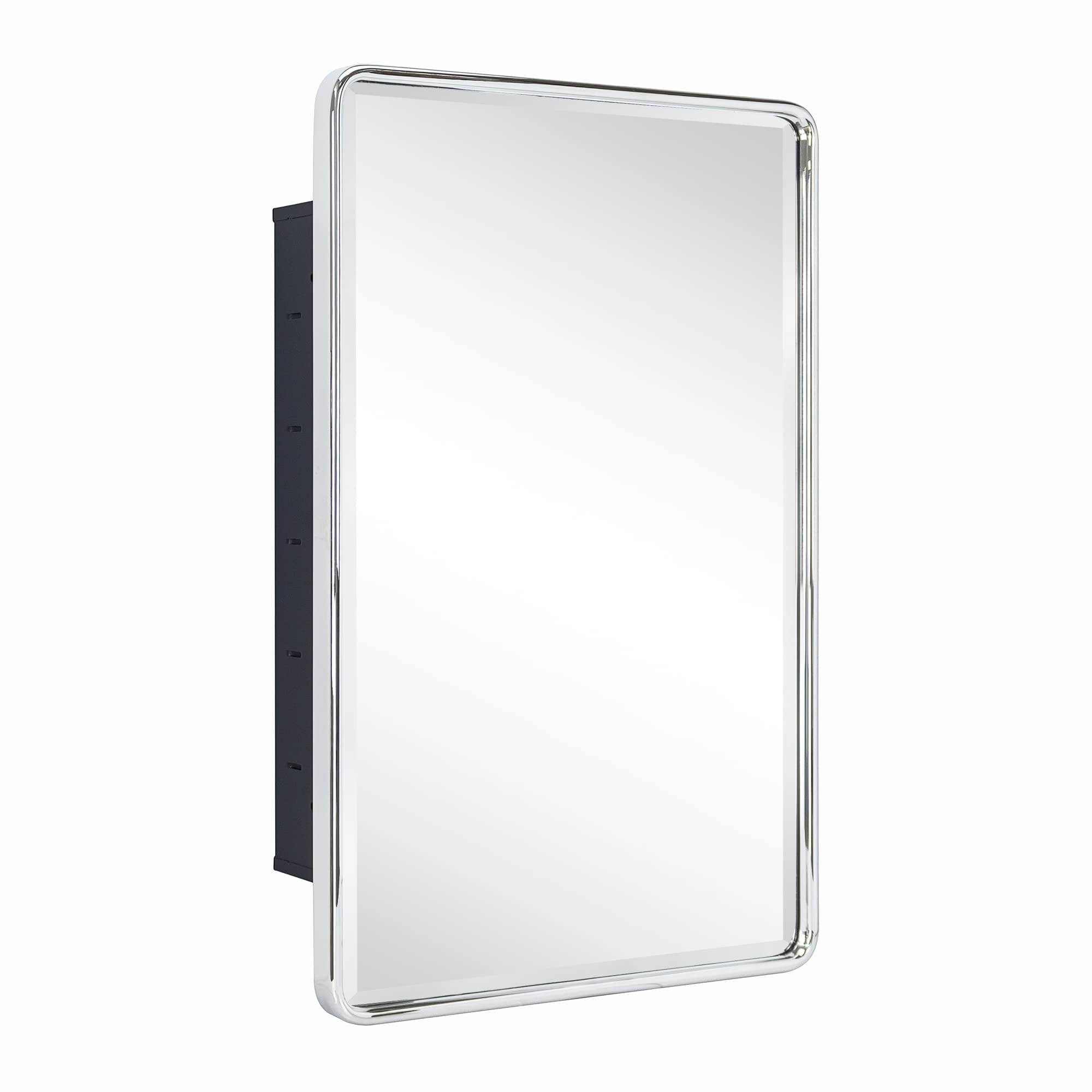 TEHOME Farmhouse Recessed Metal Bathroom Medicine Cabinets with Mirror