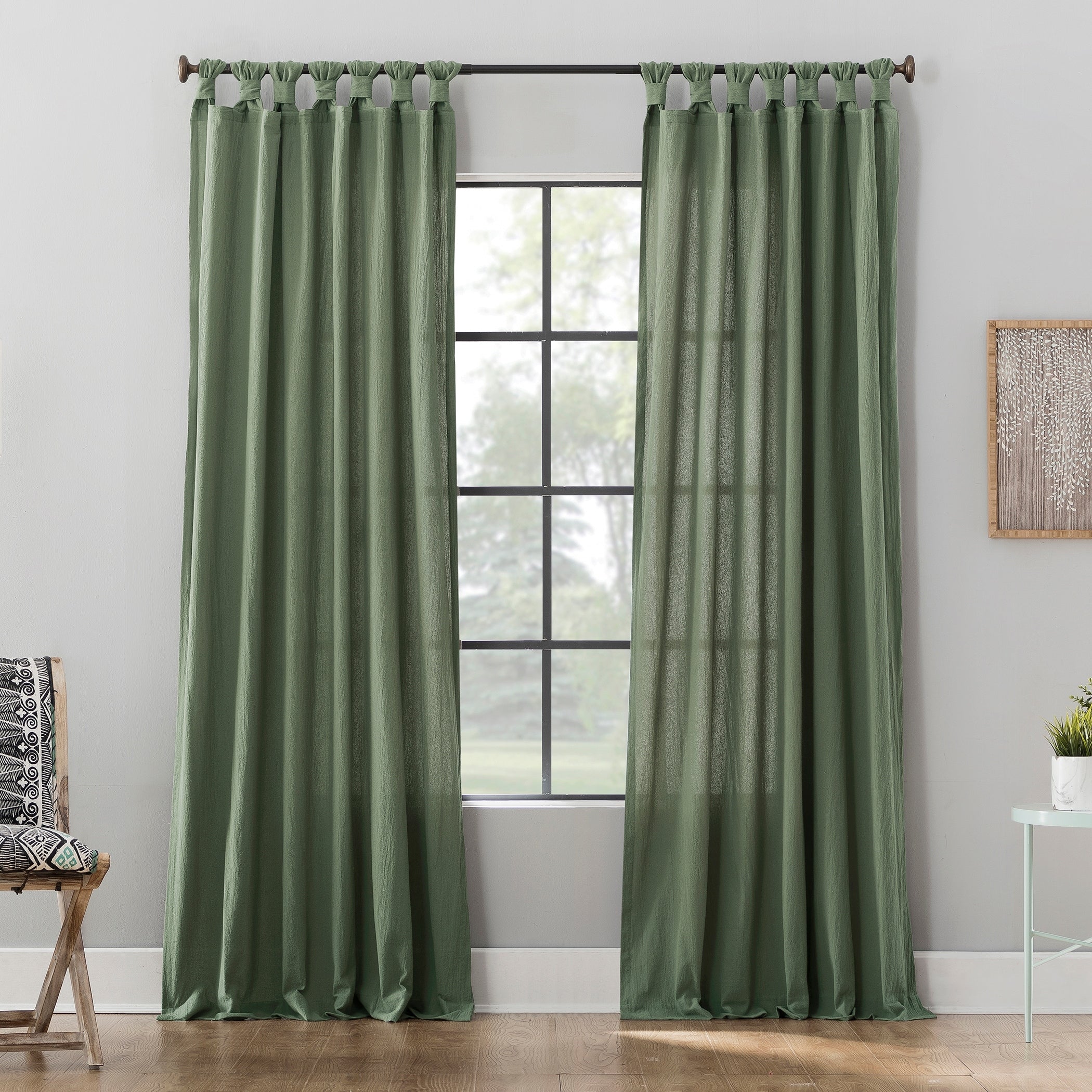 Archaeo Washed Cotton Twist Tab Curtain, Single Panel