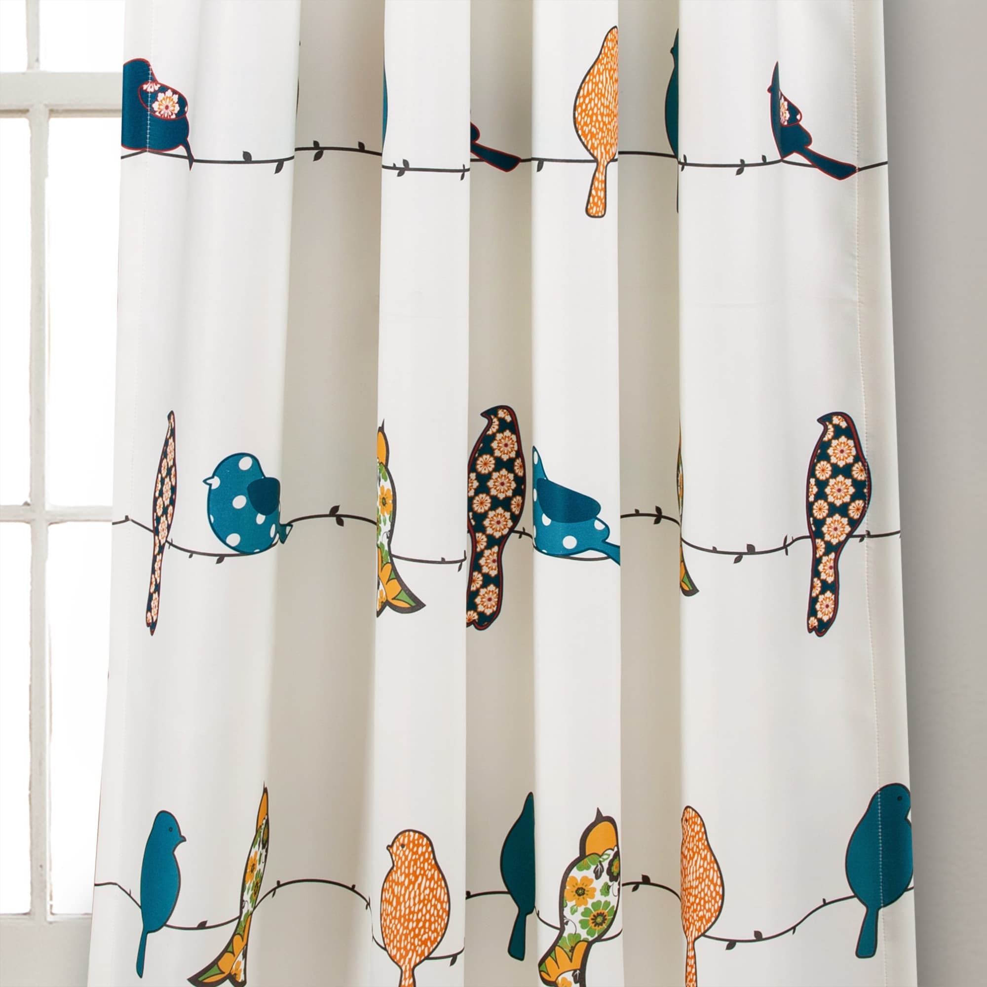 Lush Decor Rowley Birds Room Darkening Curtain Panel Pair