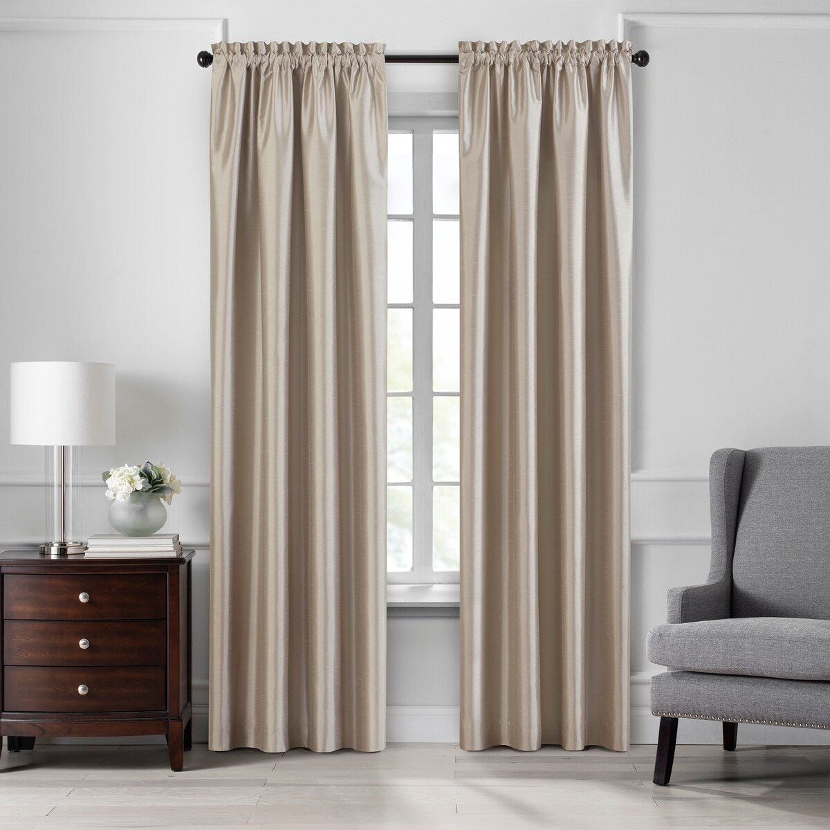 Colette Faux Silk Blackout Window Curtain