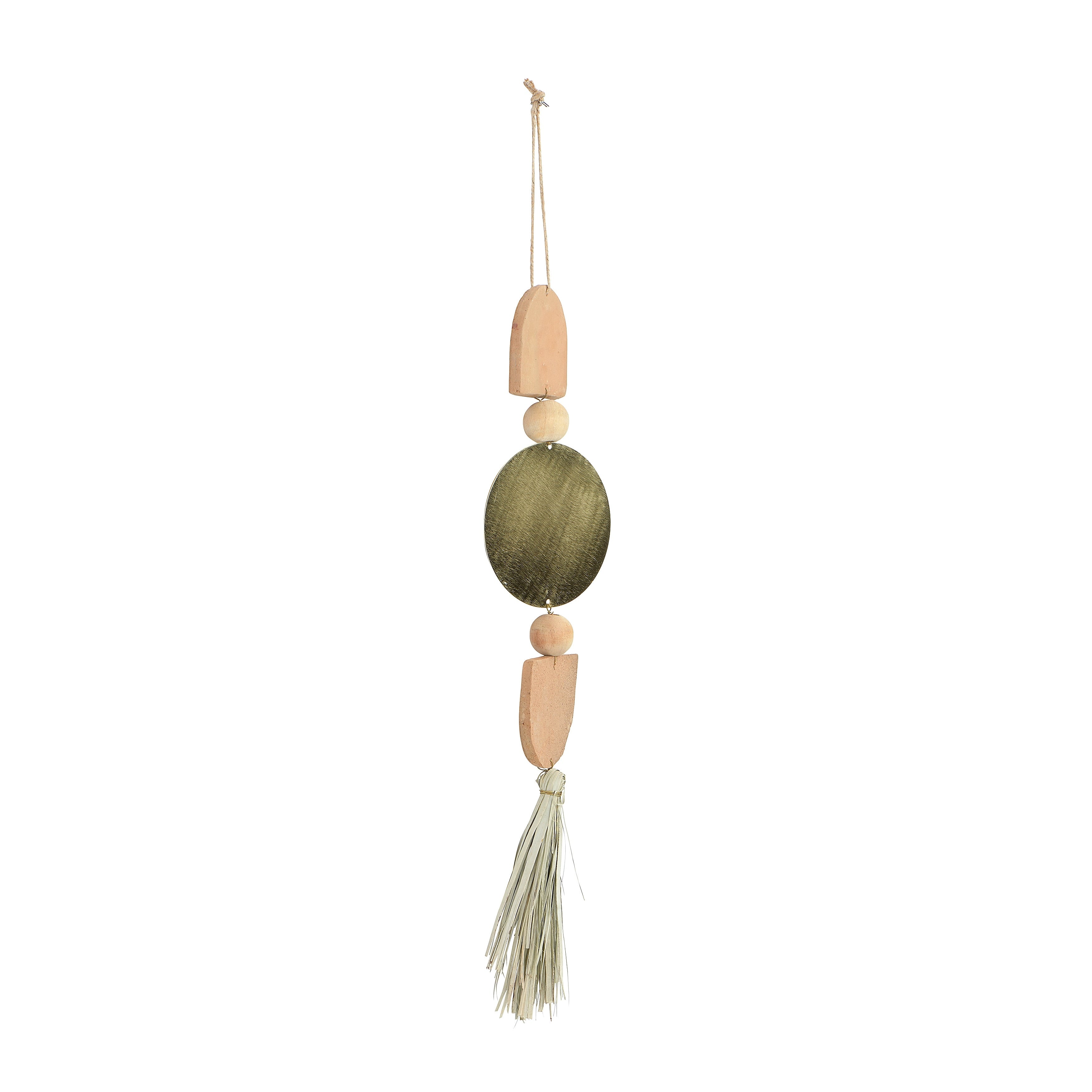 Metal & Terracotta Hanging Ornament