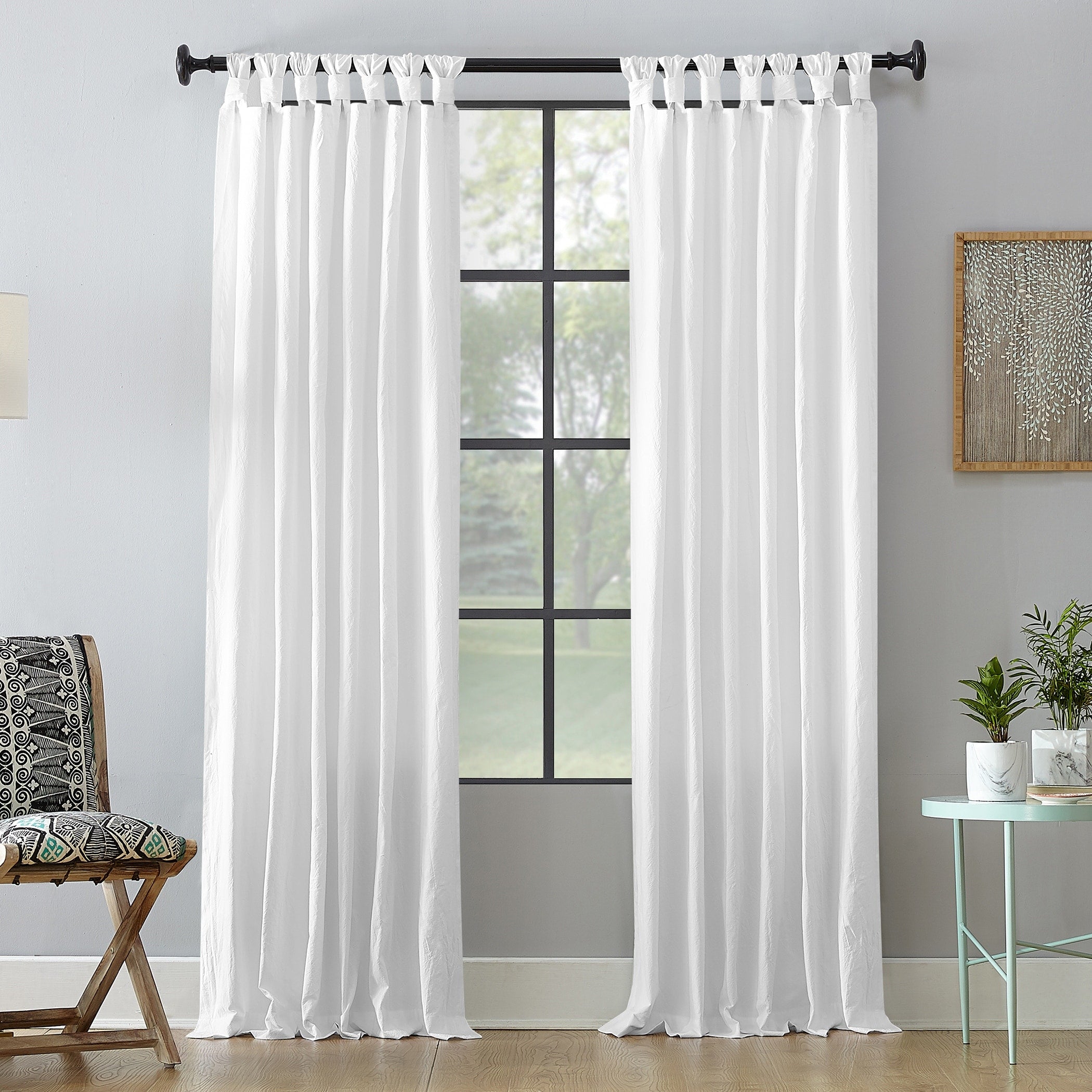 Archaeo Washed Cotton Twist Tab Curtain, Single Panel