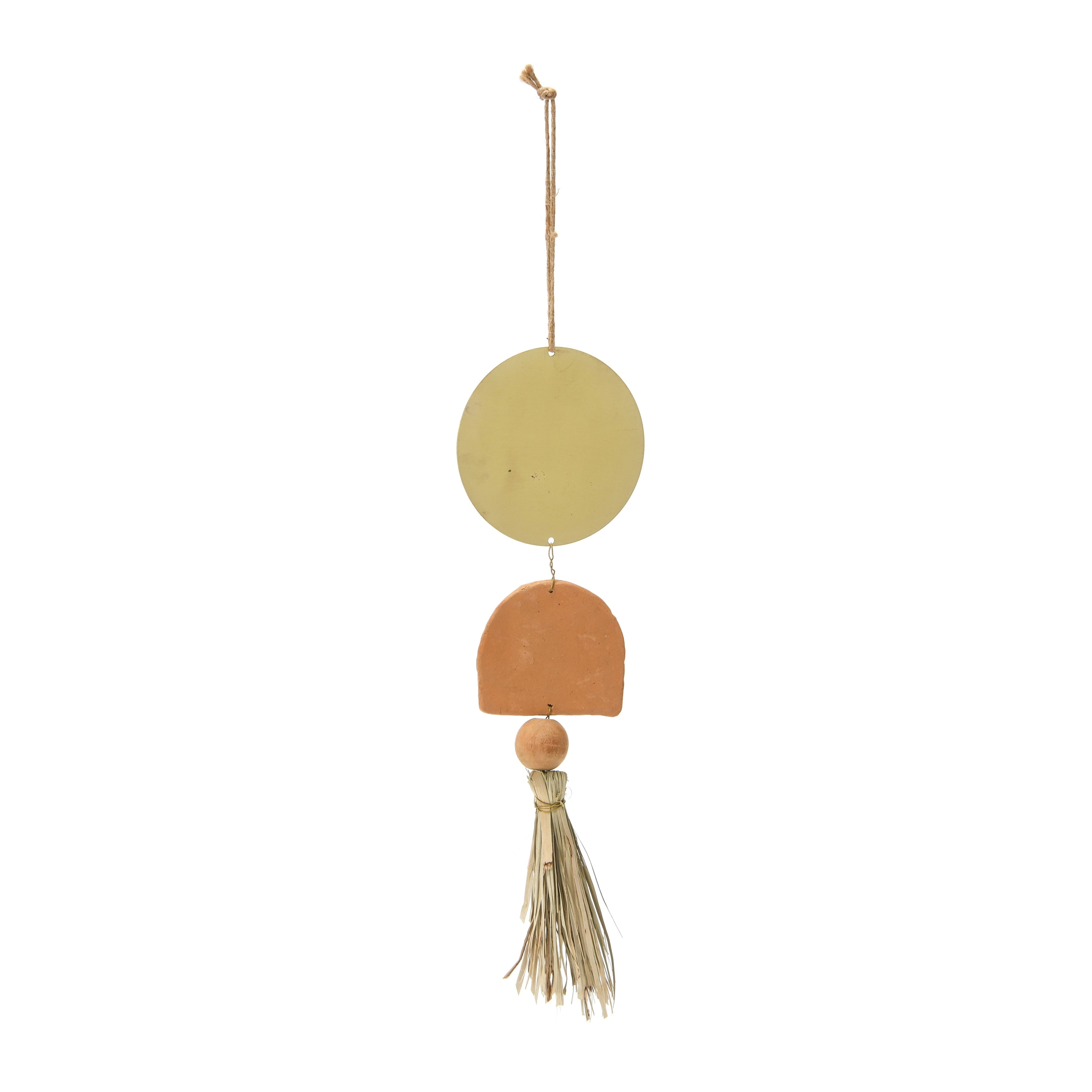 Metal & Terracotta Hanging Ornament