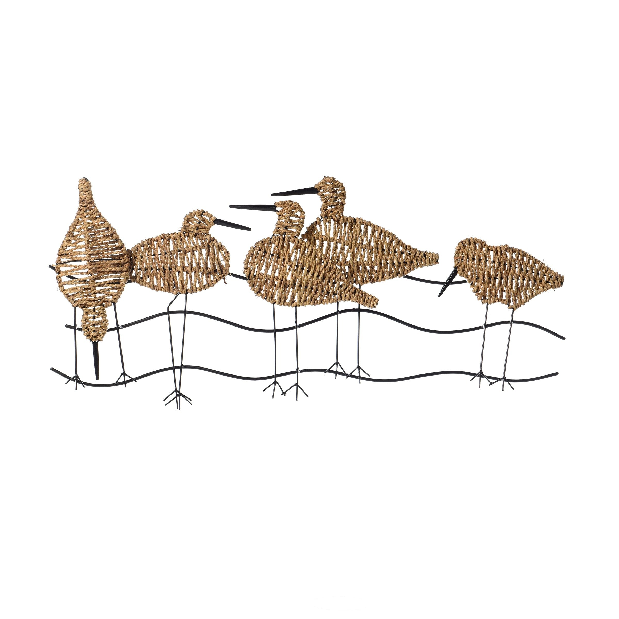 StyleCraft Flock of Birds Natural Woven Seagrass Wall Art