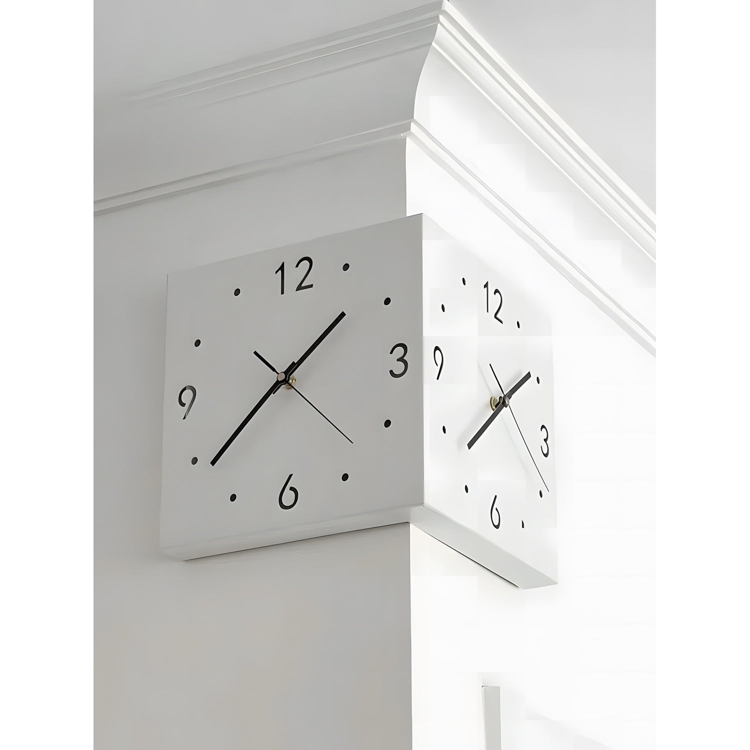 Backlit LED Wall Clock Corner Clock w/ Motion Sensor